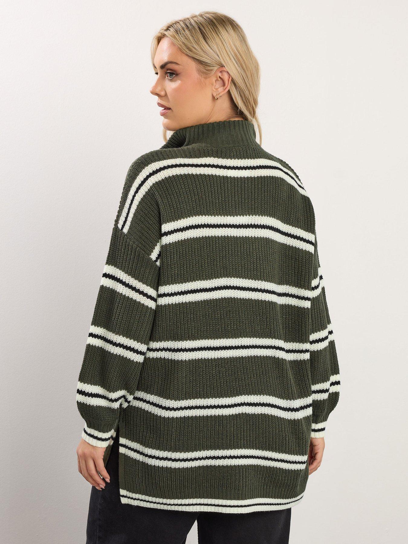 yours-curve-quarter-zip-jumper-greenstillFront
