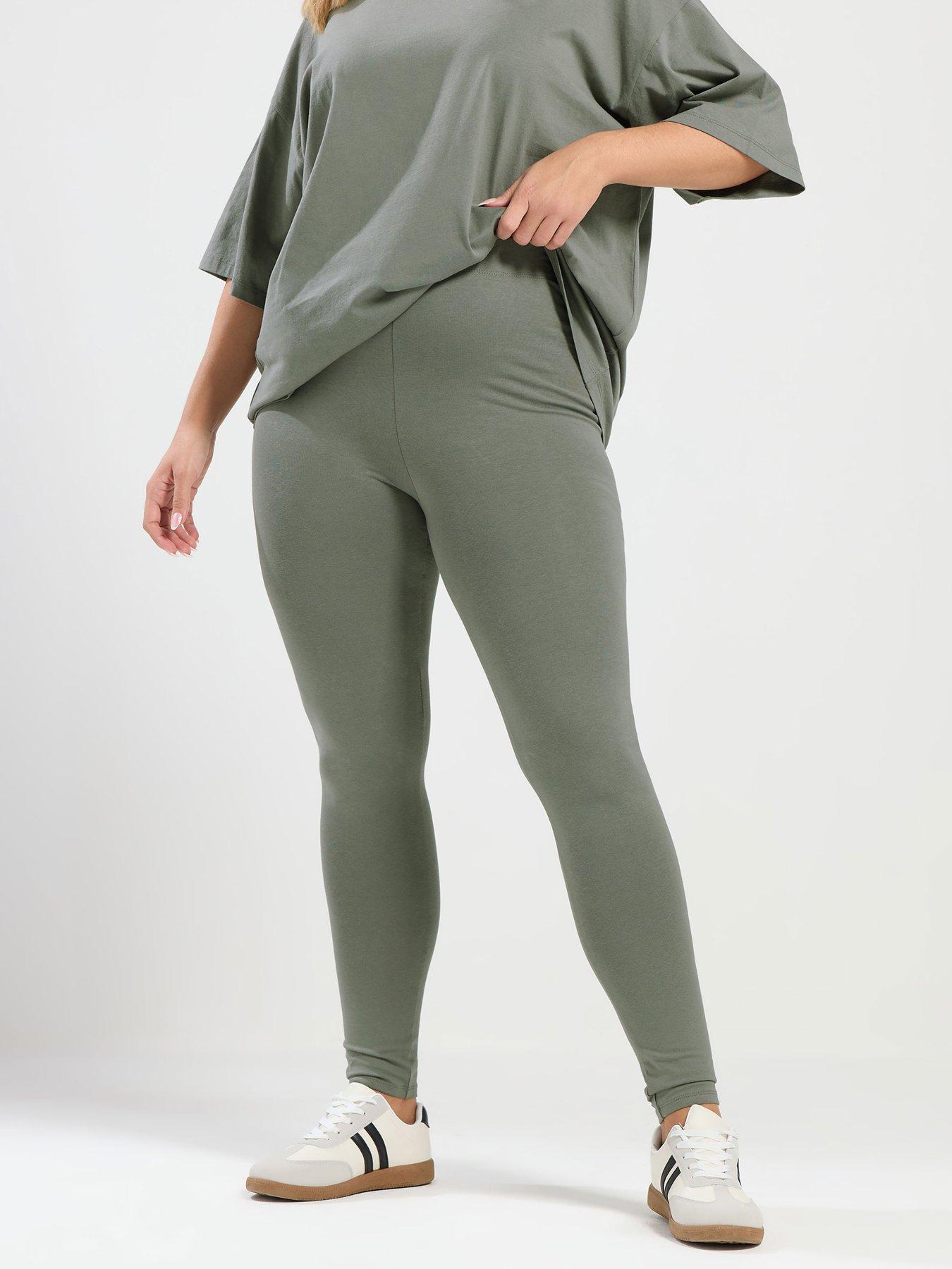 yours-curve-basic-leggings-green