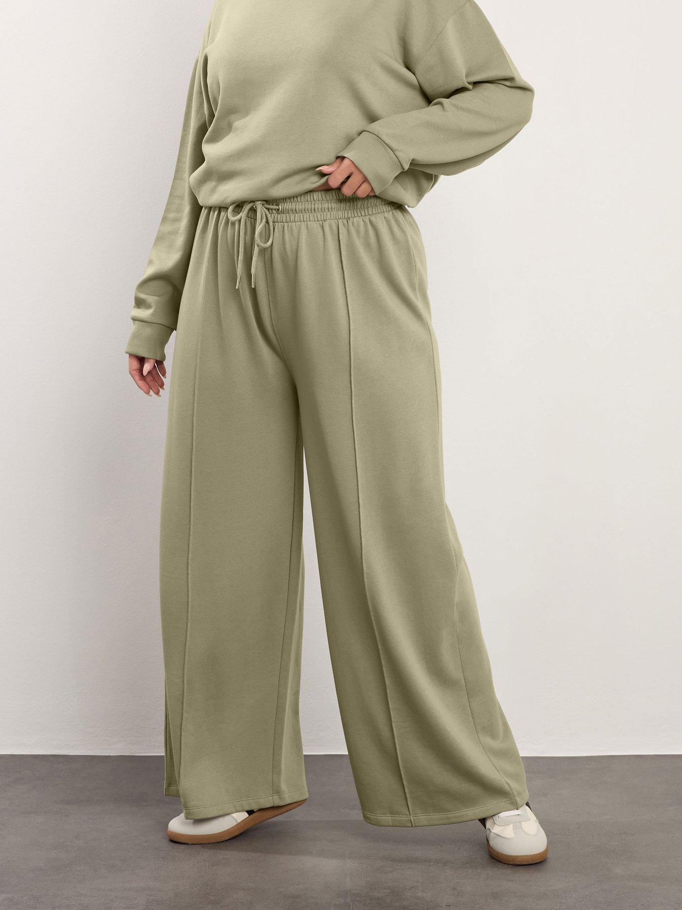 yours-curve-wide-leg-jogger-green