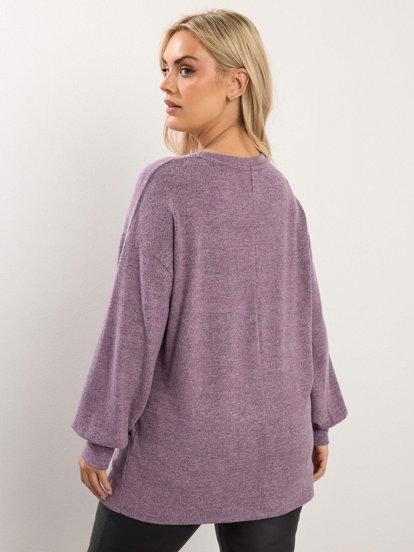 yours-curve-stud-embellished-jumper-pinkstillFront