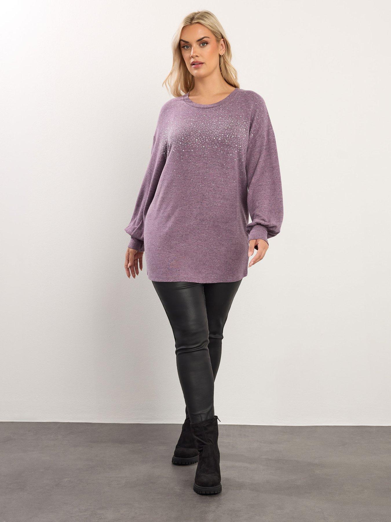 yours-curve-stud-embellished-jumper-pinkback