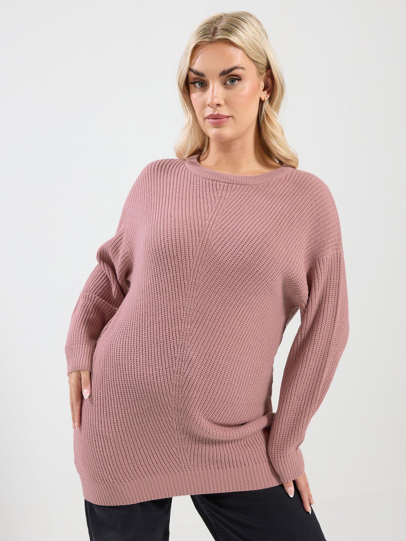 Yours Curve Essential Jumper - Pink