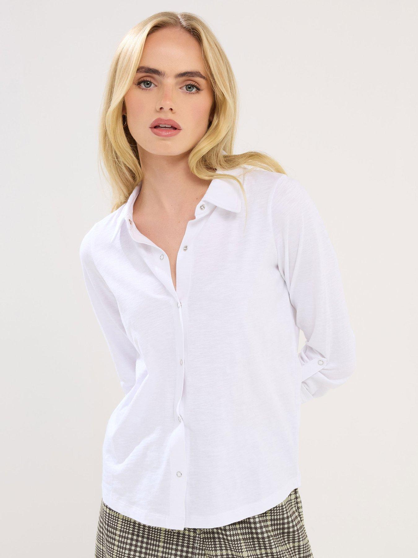pixiegirl-petite-turn-up-sleeve-shirt-whitefront