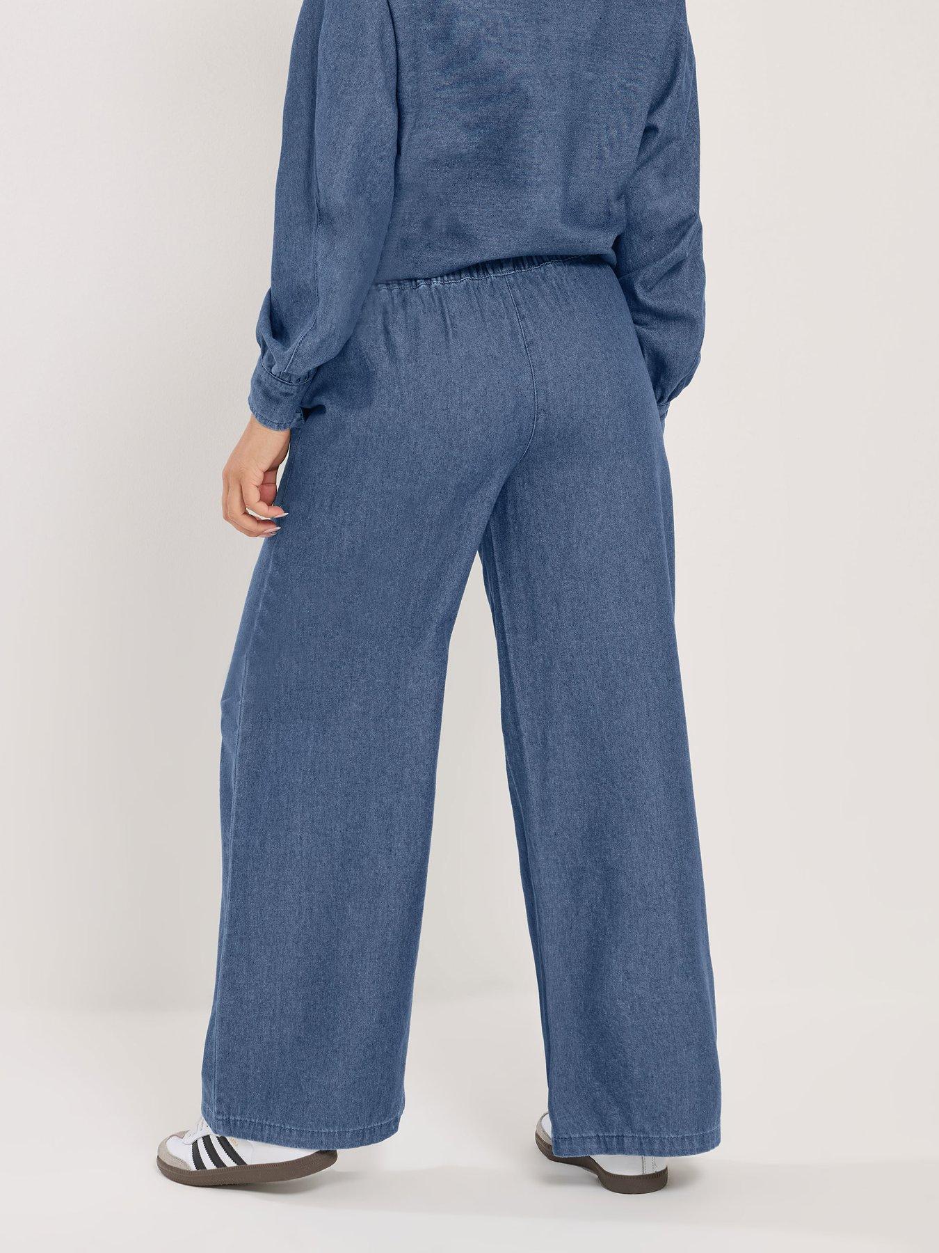 Image 2 of 5 of PixieGirl Petite Pull On Wide Leg Jean