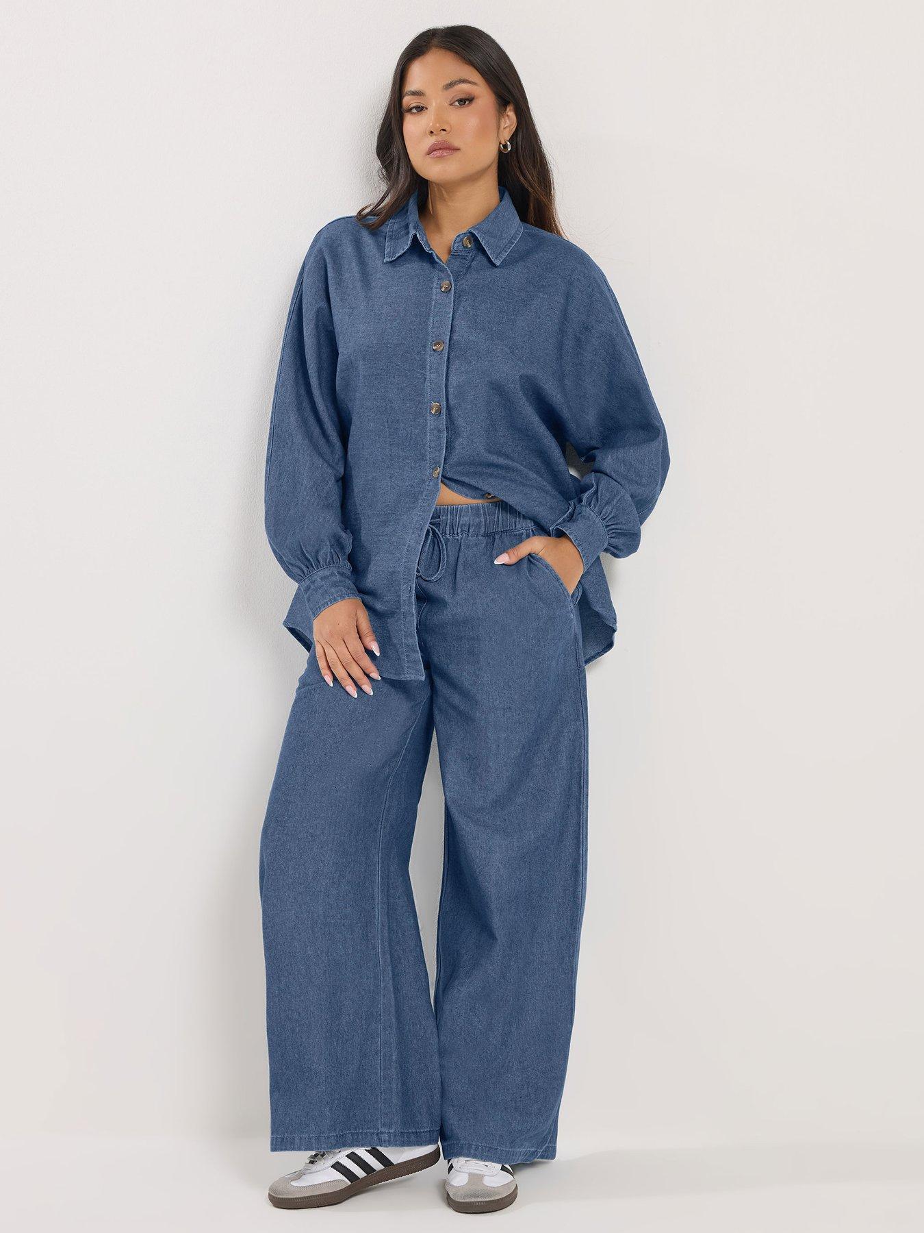 Image 3 of 5 of PixieGirl Petite Pull On Wide Leg Jean