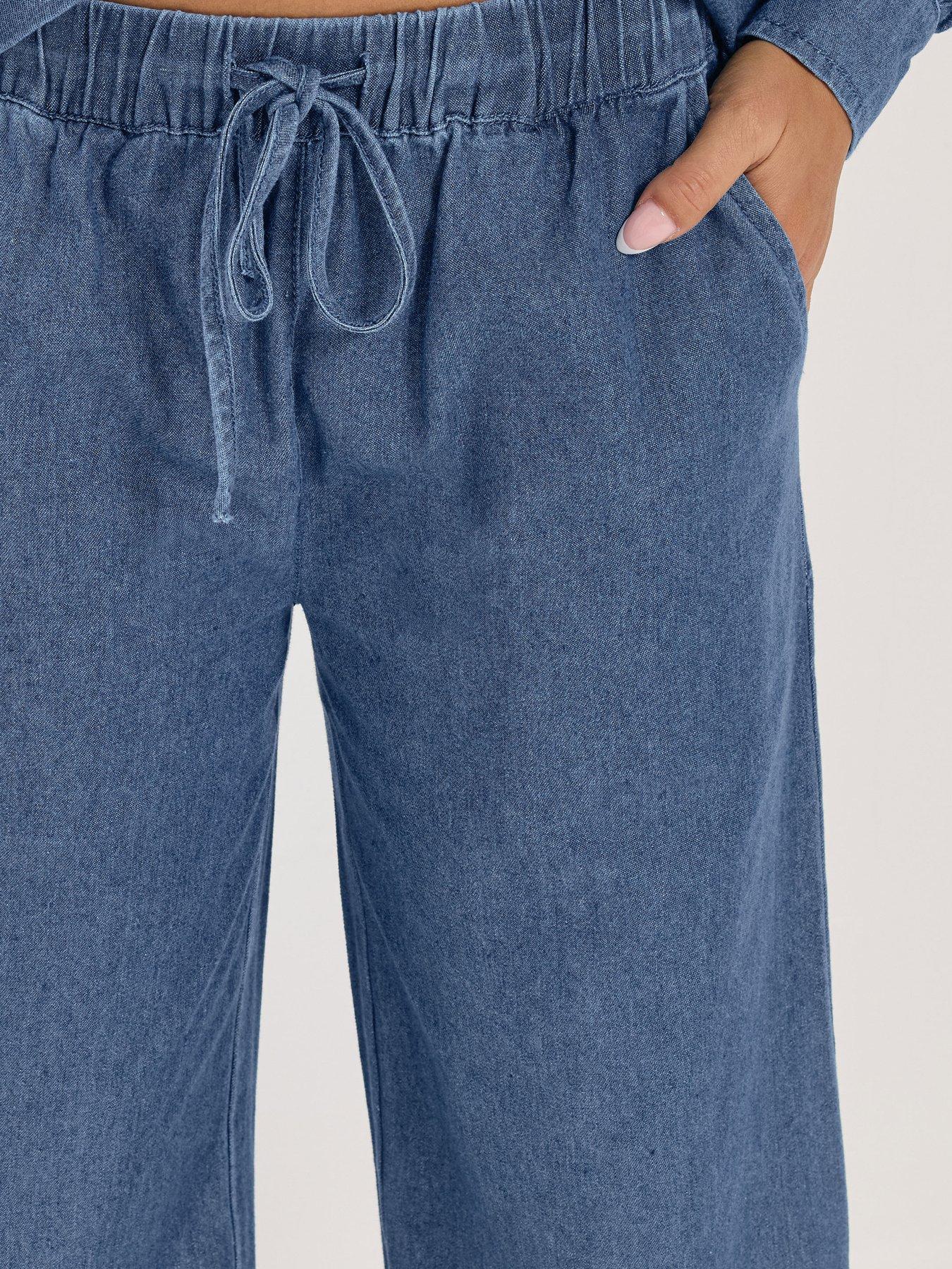 Image 4 of 5 of PixieGirl Petite Pull On Wide Leg Jean