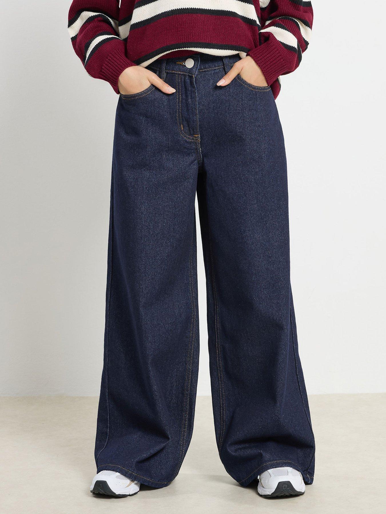 pixiegirl-petite-wide-leg-stretch-waist-jeanfront