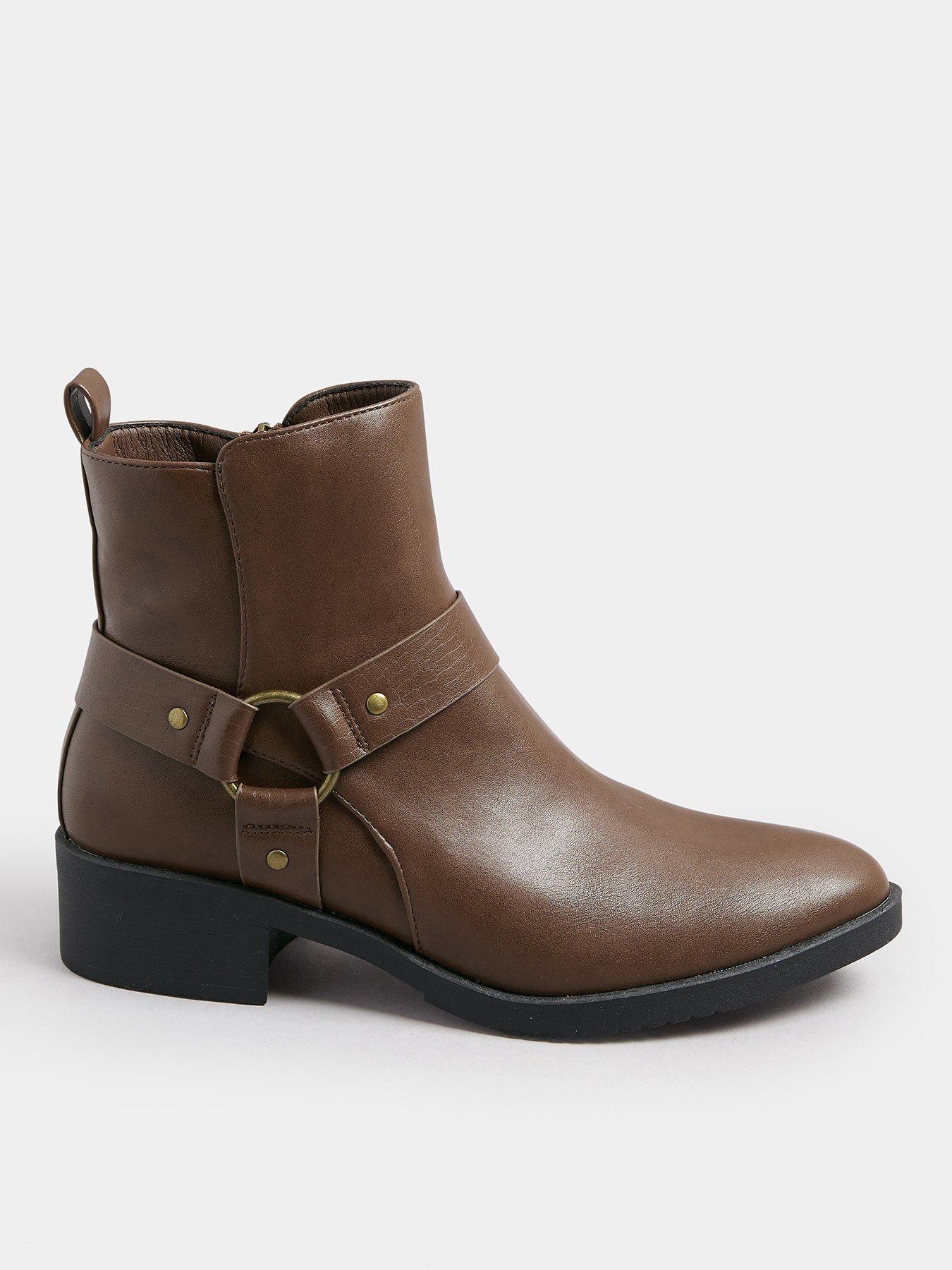 yours-standard-fit-ring-detail-ankle-boot-brown