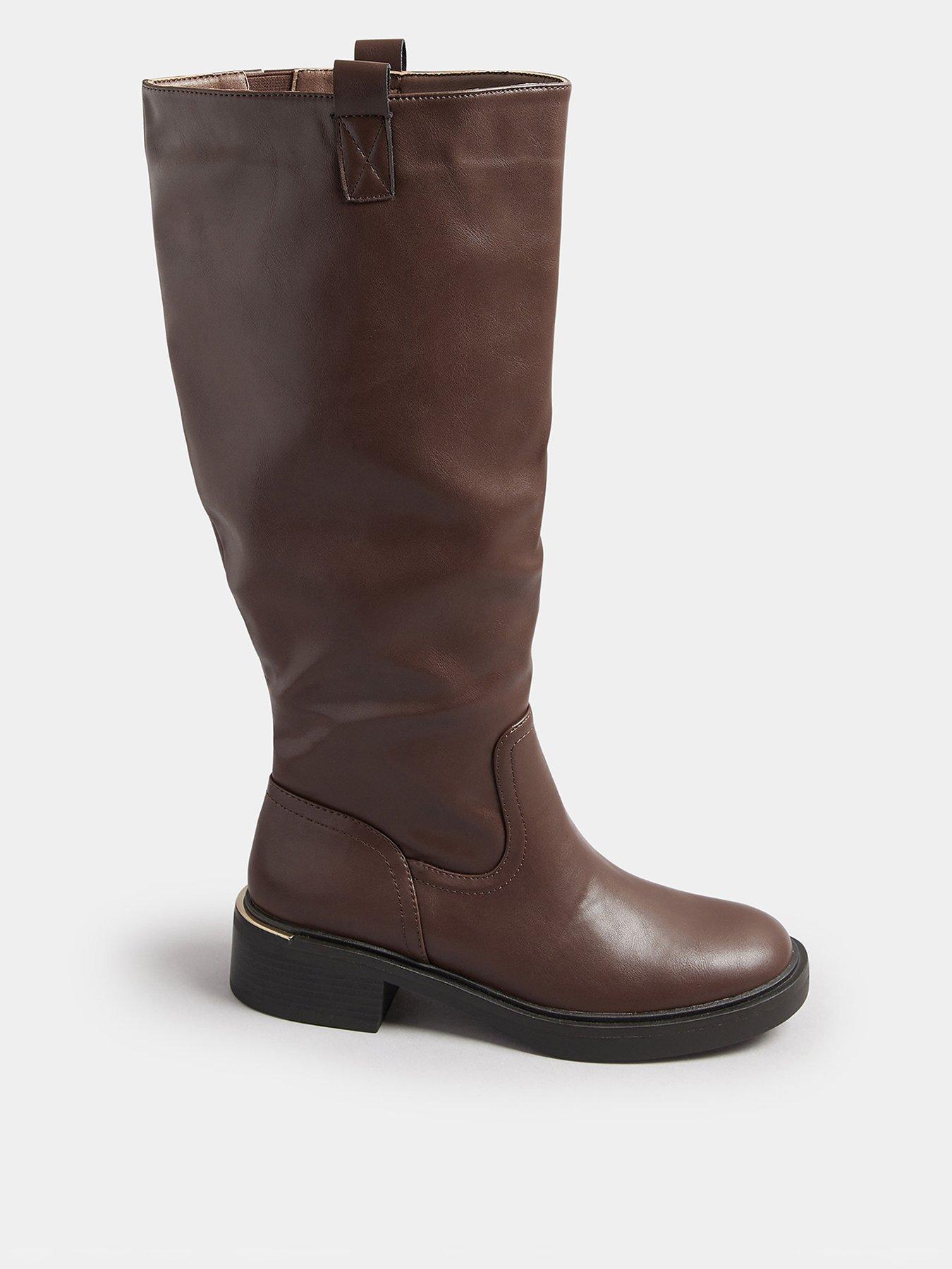 yours-standard-fit-knee-high-boot-brownfront