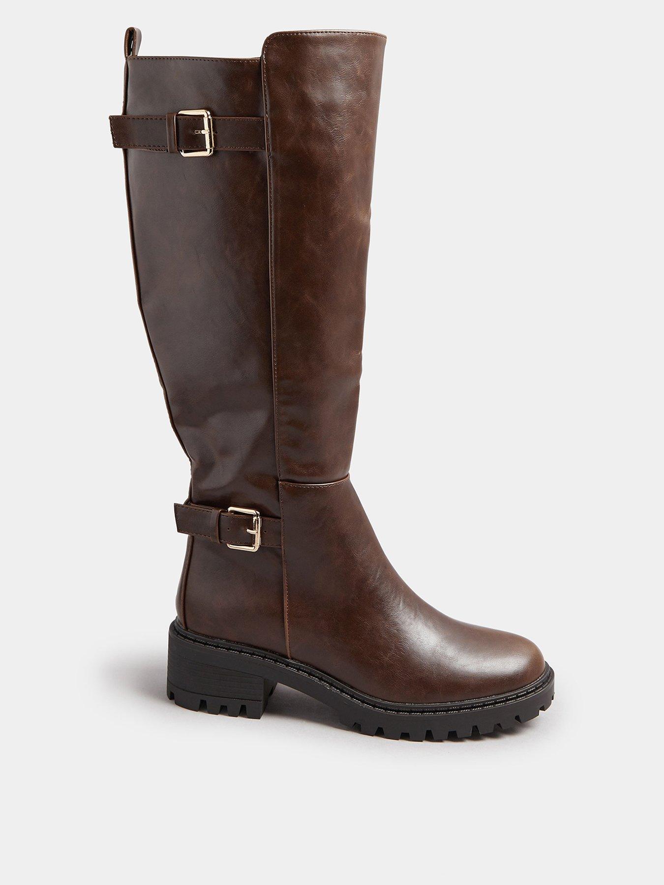 yours-stanadrd-fit-buckle-detail-knee-high-boot-brown