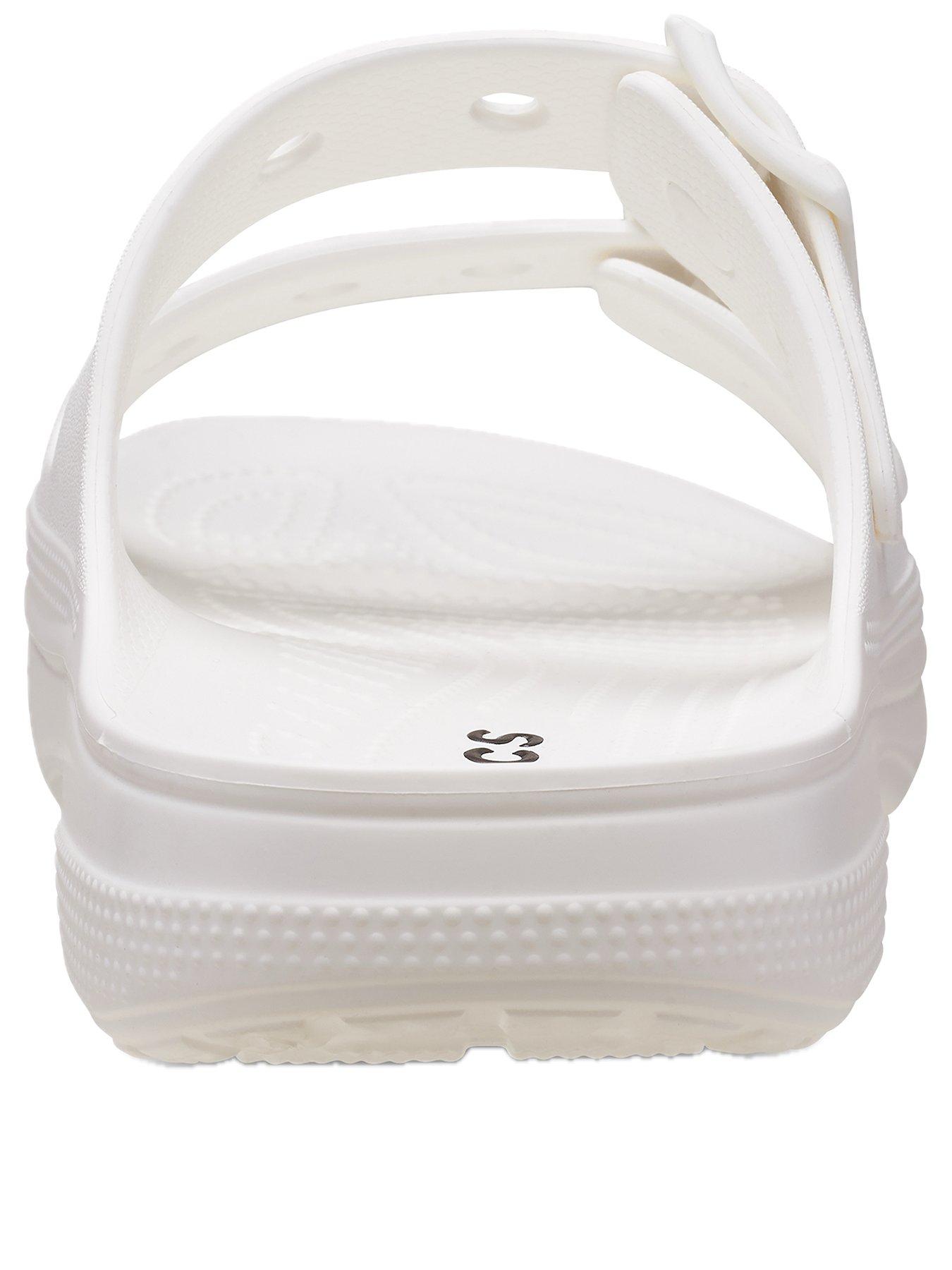 Image 3 of 6 of Crocs Classic Buckle Sandal - White