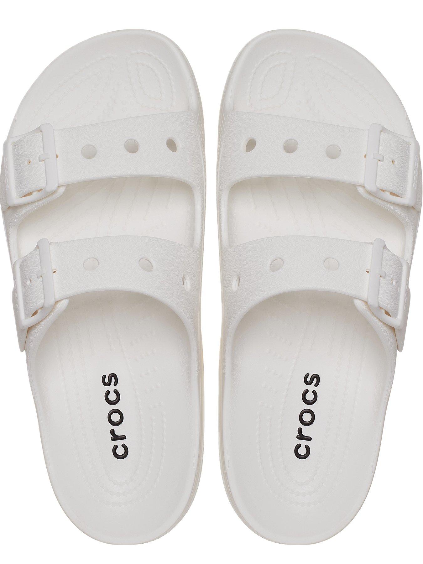 Image 4 of 6 of Crocs Classic Buckle Sandal - White