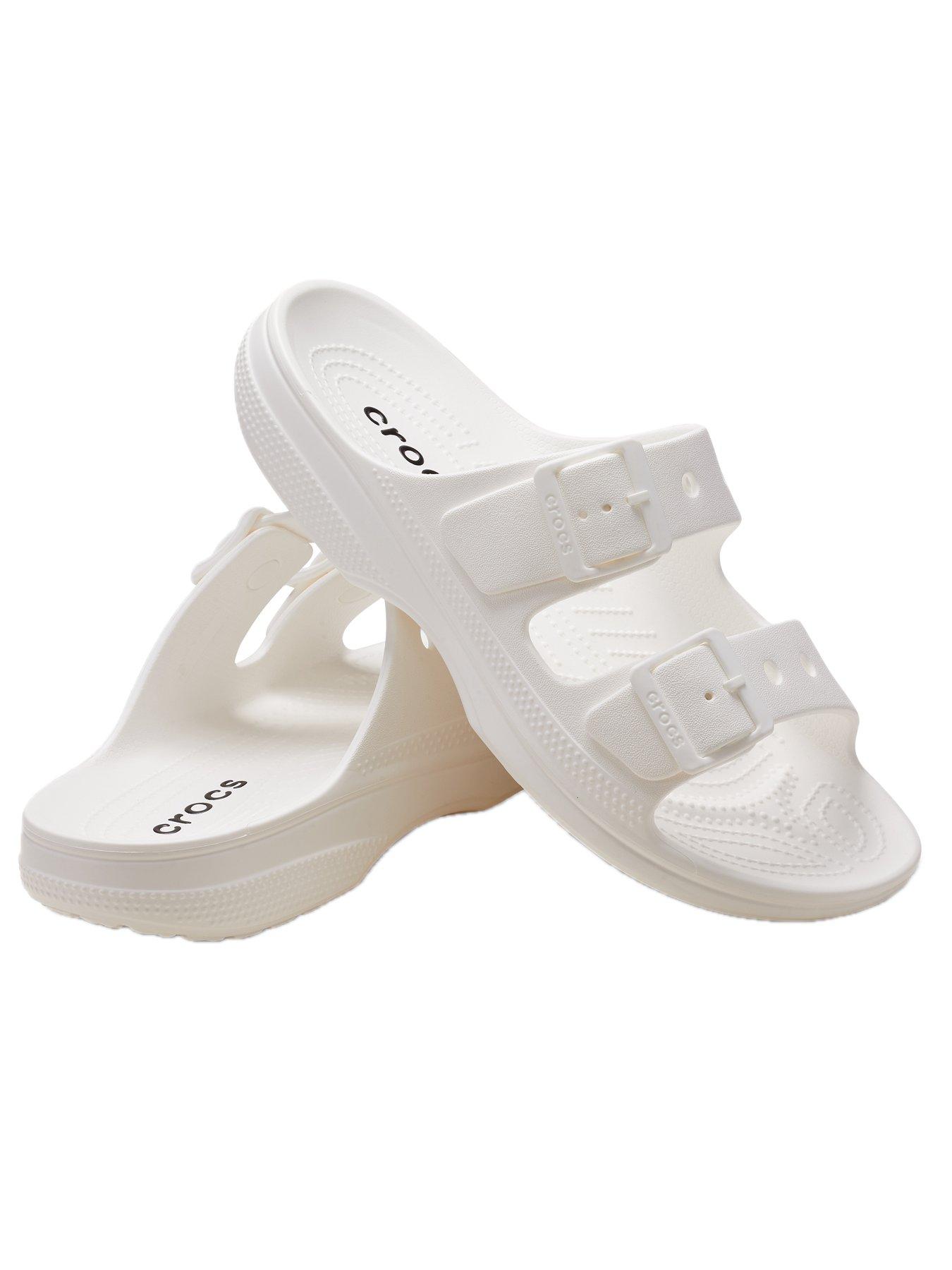 Image 6 of 6 of Crocs Classic Buckle Sandal - White