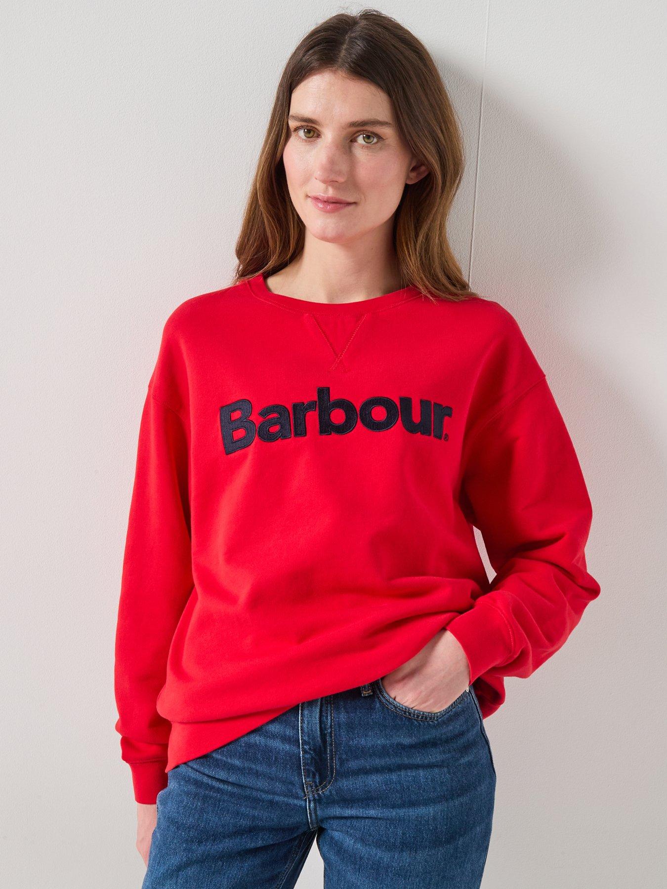 Image 1 of 5 of Barbour Hartland Crew Sweatshirt - Red