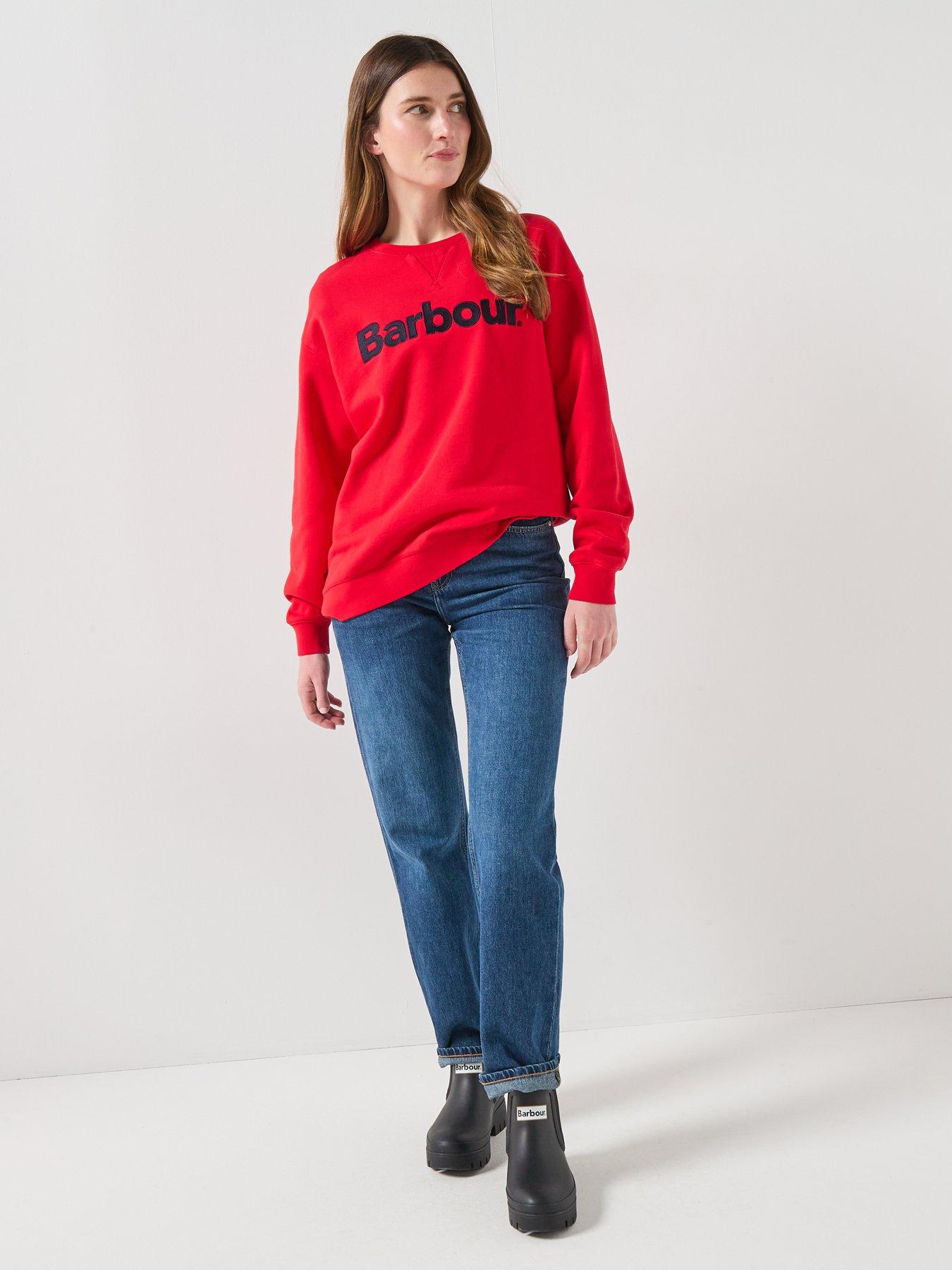 Image 3 of 5 of Barbour Hartland Crew Sweatshirt - Red