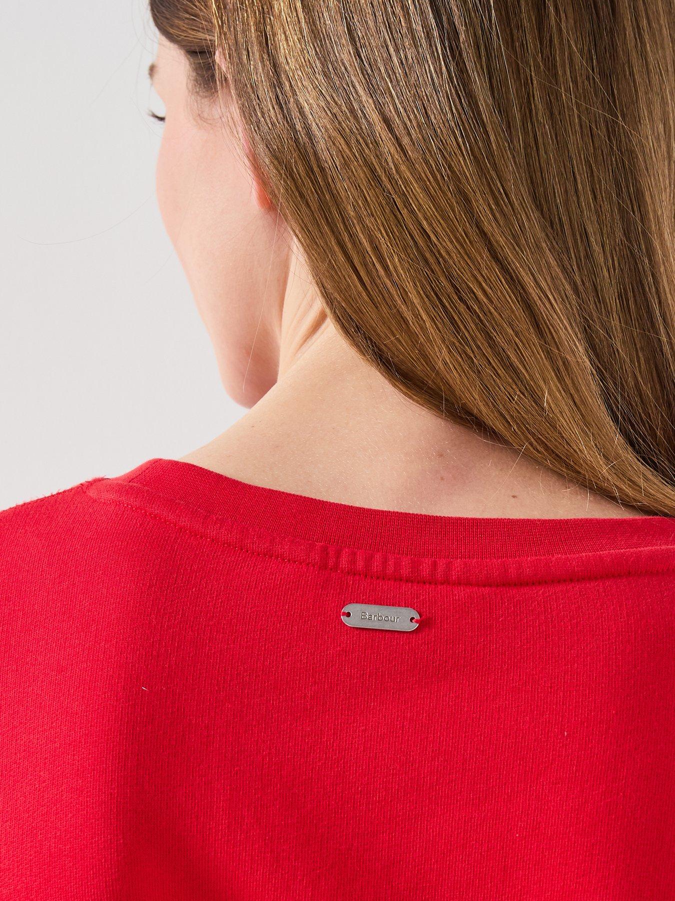 Image 4 of 5 of Barbour Hartland Crew Sweatshirt - Red