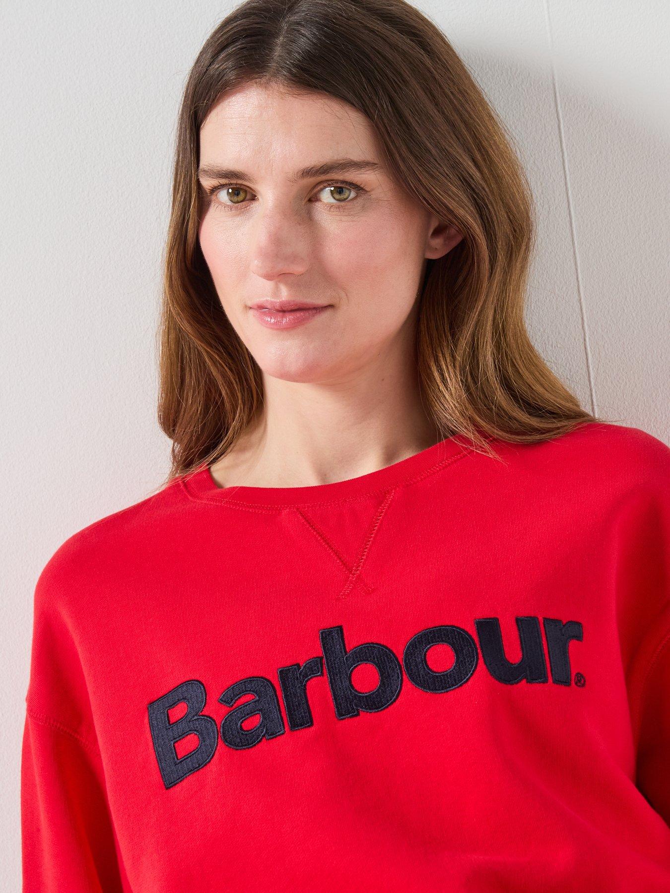 Image 5 of 5 of Barbour Hartland Crew Sweatshirt - Red