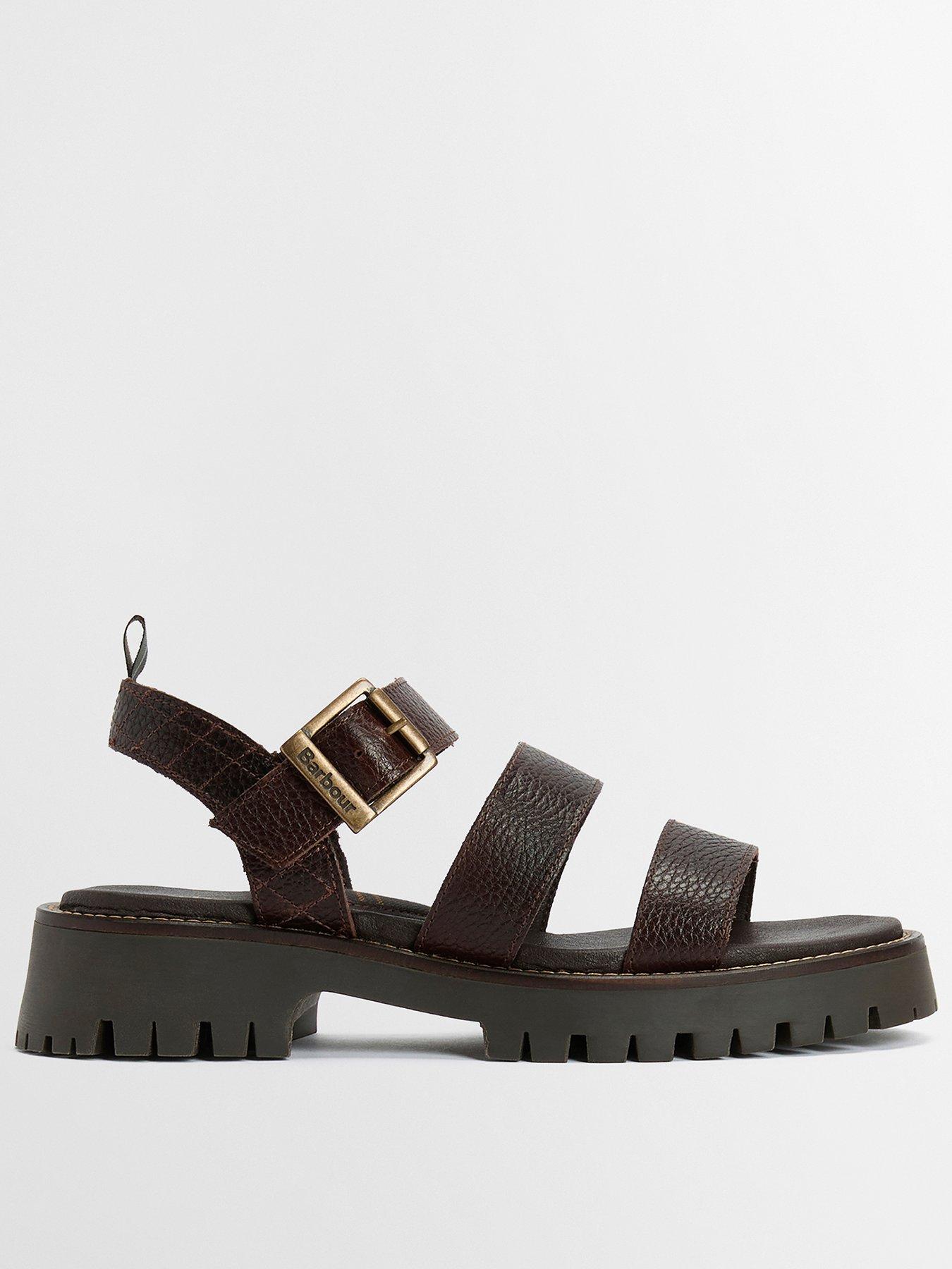 Image 1 of 3 of Barbour Gabby Sandal - Dark Brown