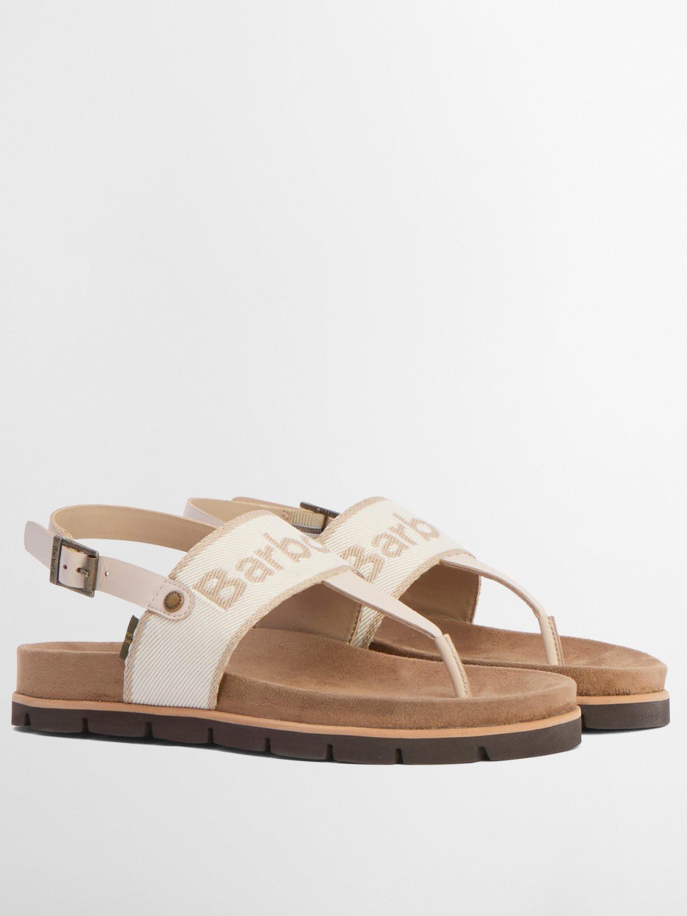 Barbour Lumley Toe Post Sandal - Beige