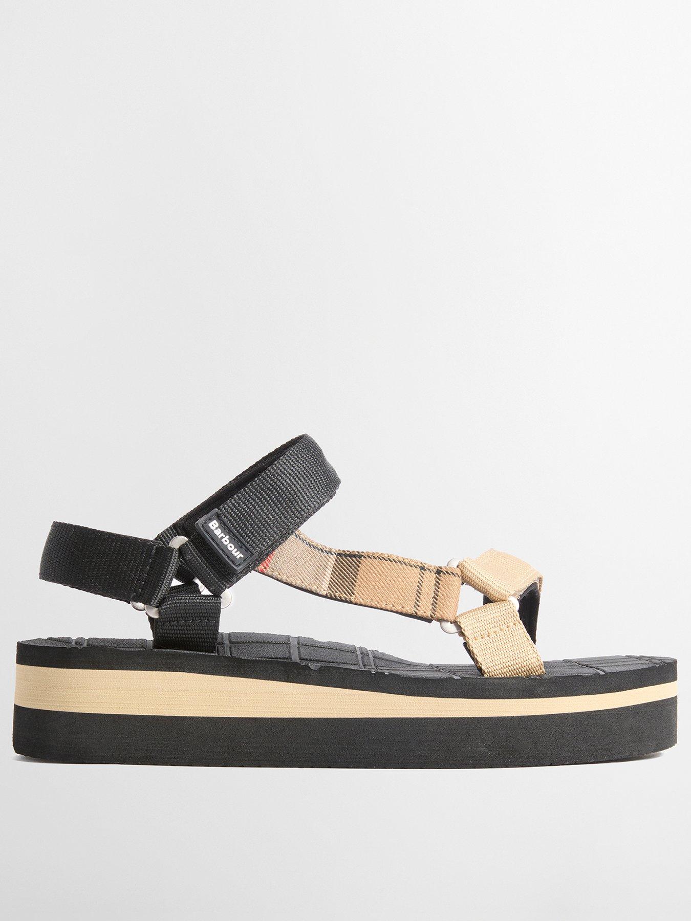 Barbour Mila Sandal - Black/Dress Tartan