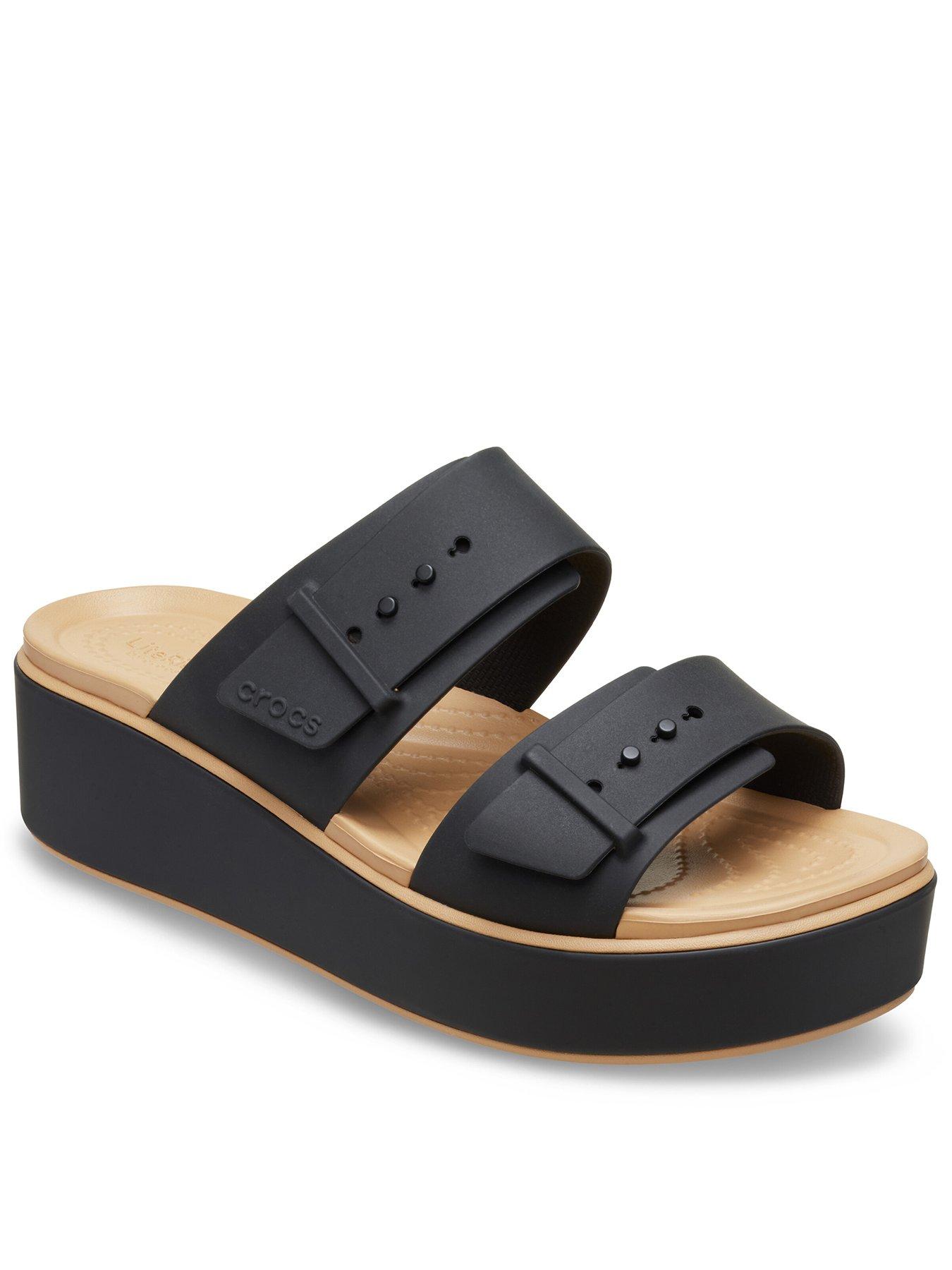 crocs-brooklyn-buckle-matte-wrap-low-wedge-sandal-black