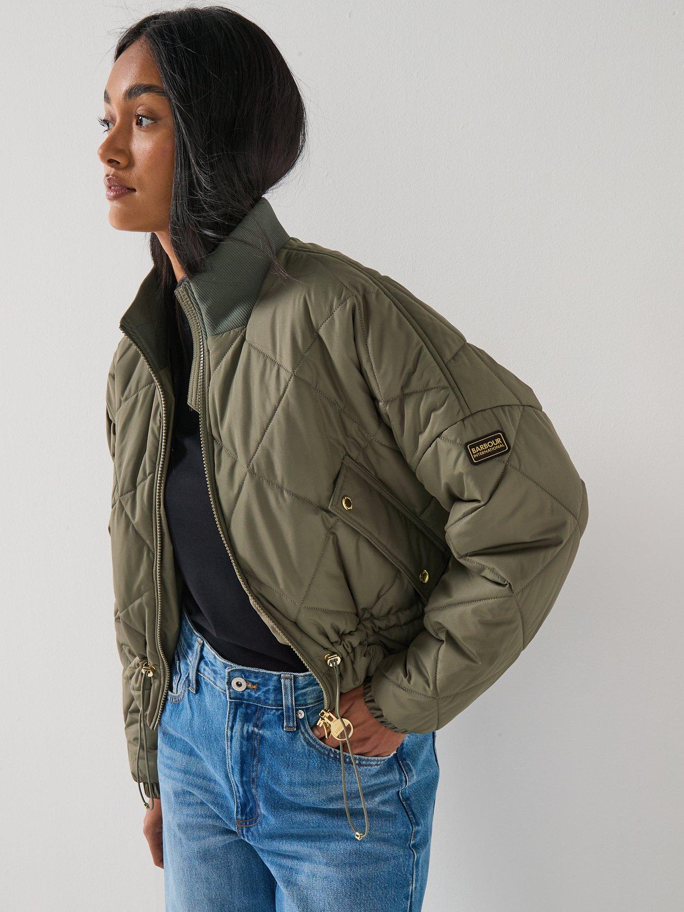 Image 1 of 6 of Barbour International B.intl Pagan Quilted Jacket - Green