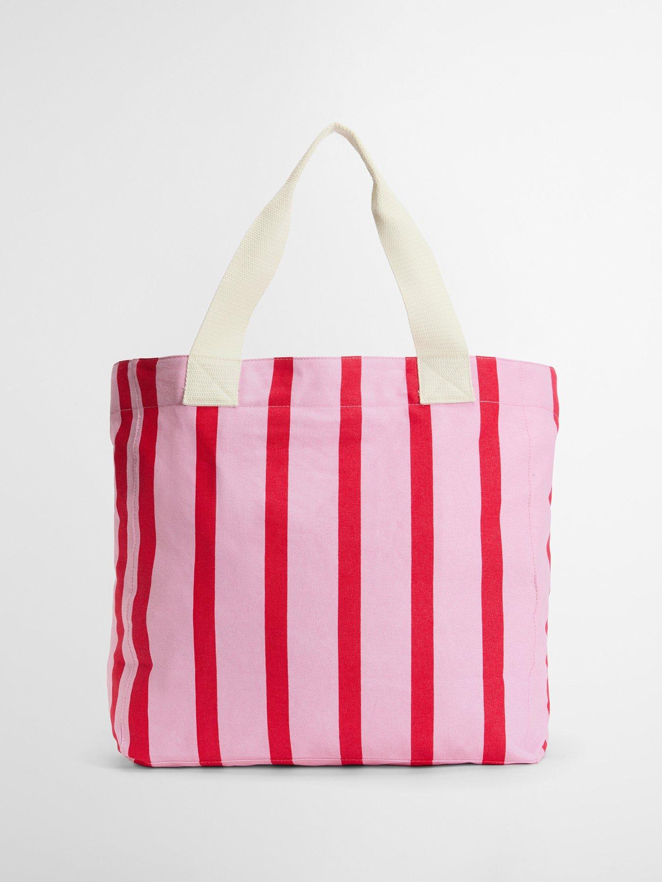 Image 3 of 3 of Barbour Emily Stripe Tote Bag - Cherry Blossom