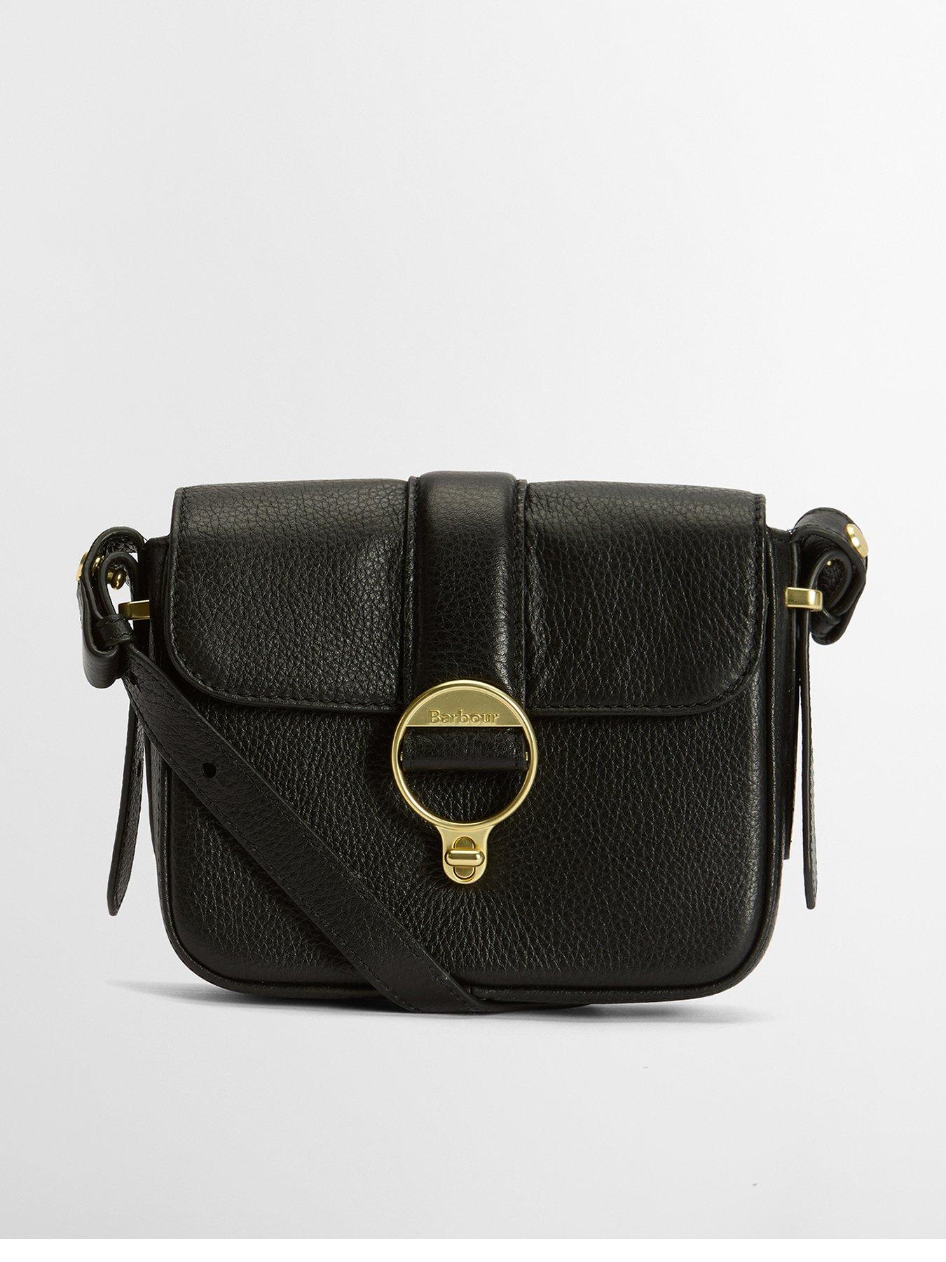 Image 1 of 3 of Barbour Mini Rosa Leather Crossbody Bag - Black