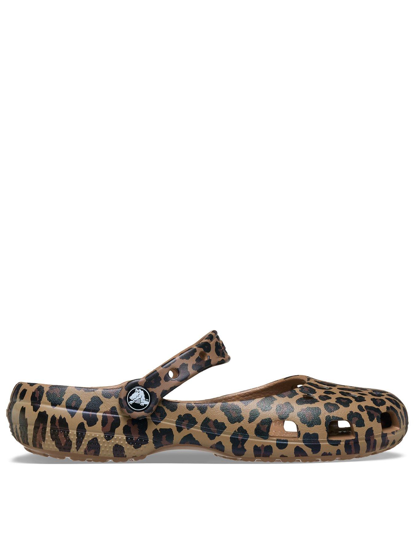 Crocs Classic Animal Ballet Shoe - Sepia/Leopard