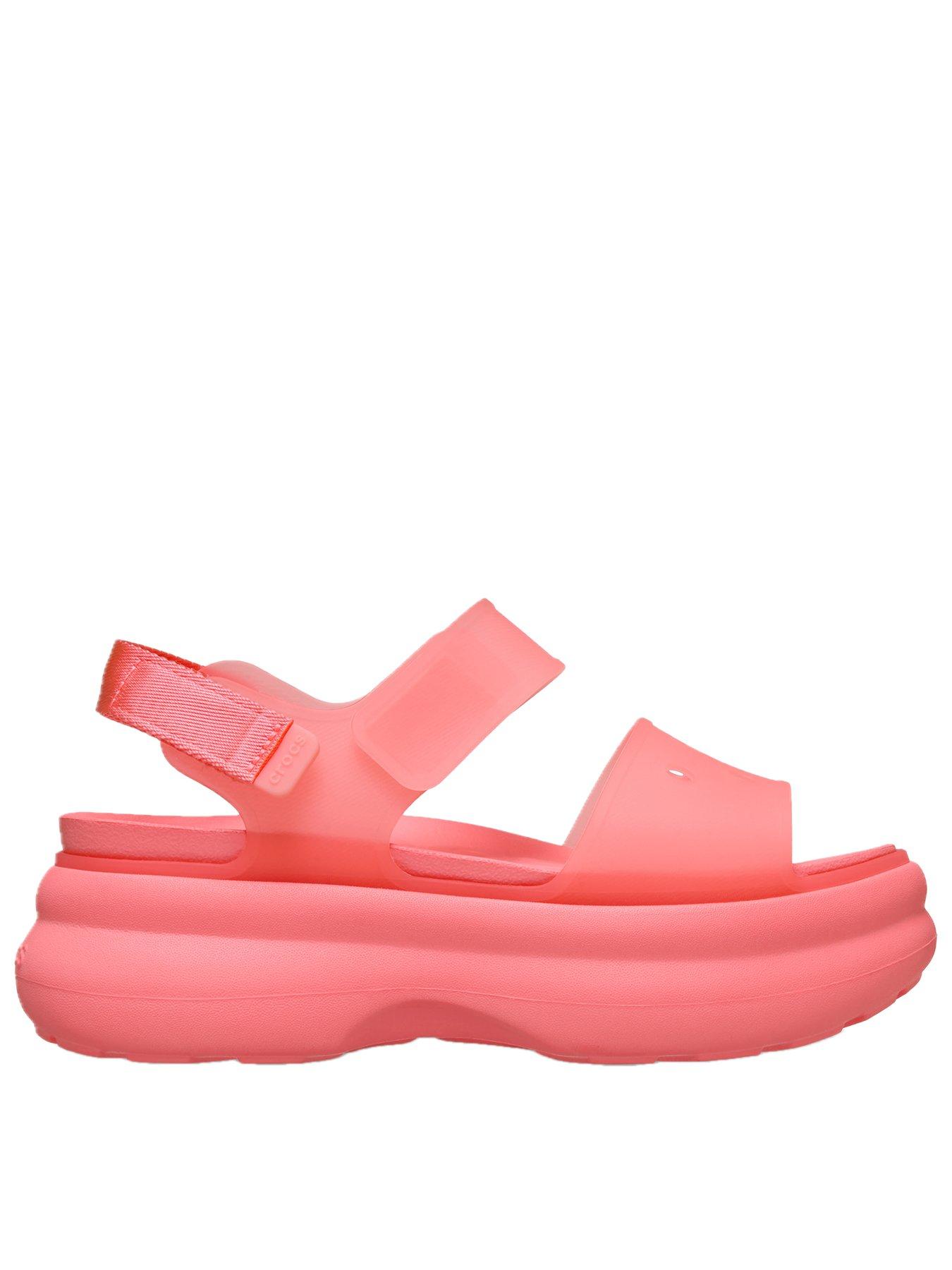 Image 1 of 6 of Crocs Soho Frosted Y Strap Sandals - Guava