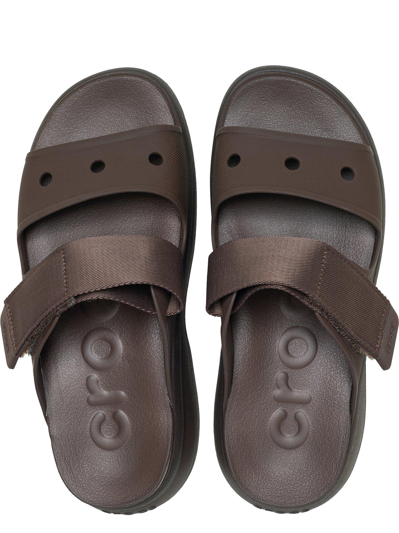 crocs-soho-two-strap-sandal-coffeeoutfit