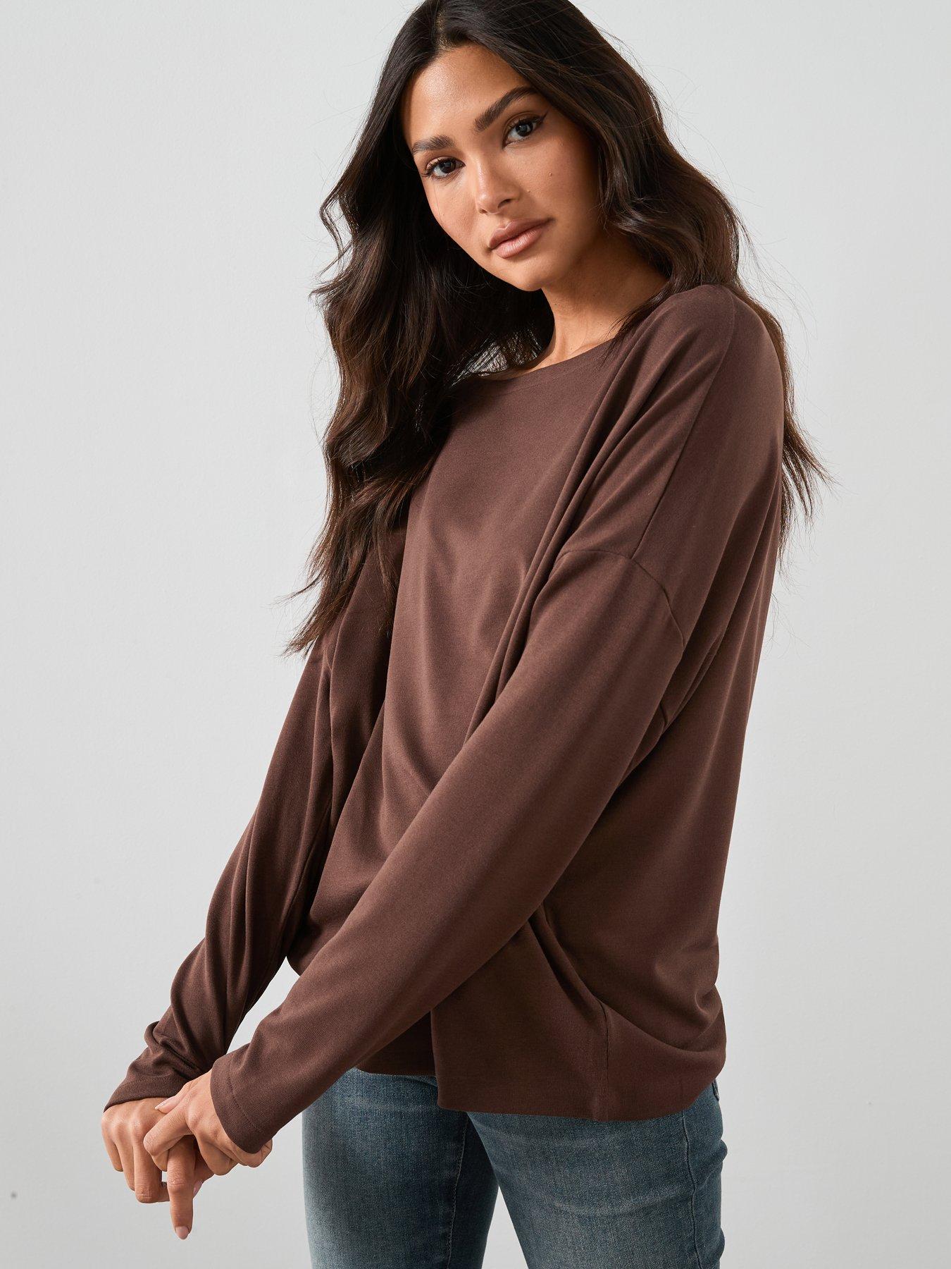 allsaints-rita-t-shirt-brown