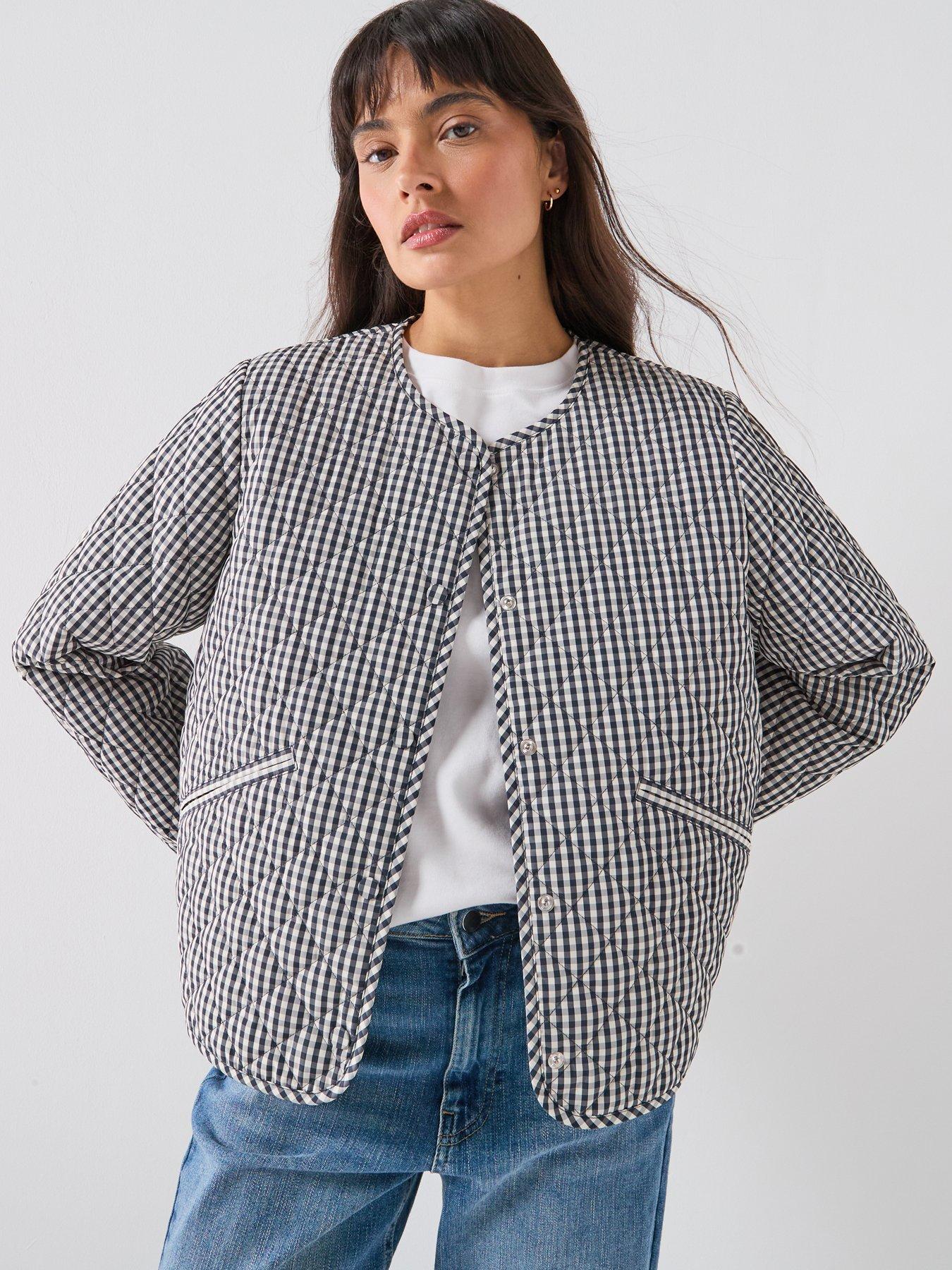 barbour-cashel-check-collarless-quilted-jacket-navyfront