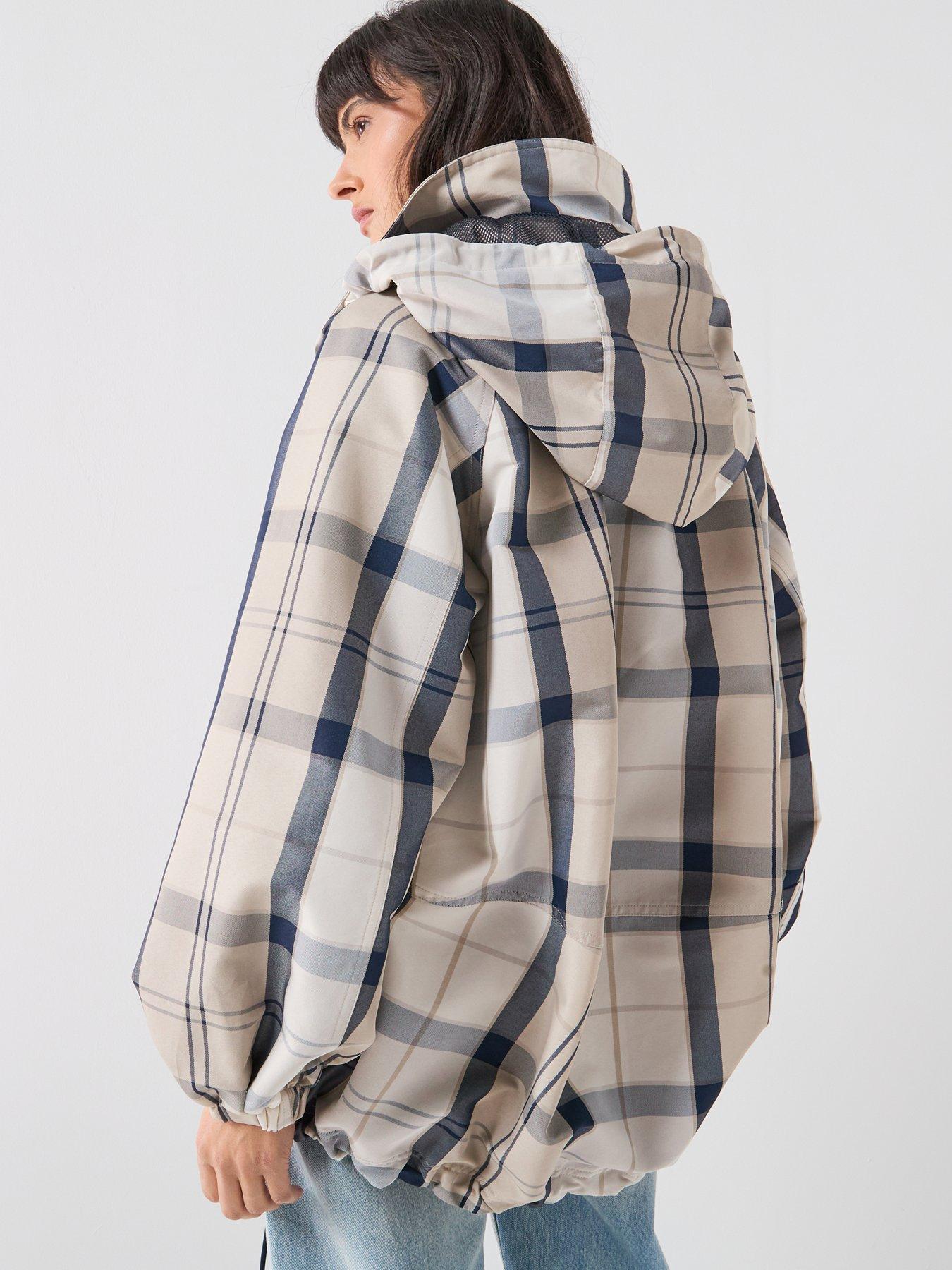 Image 2 of 6 of Barbour Ballina Check Showerproof Jacket - Navy