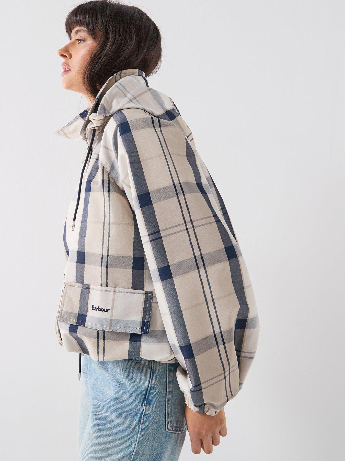 Image 6 of 6 of Barbour Ballina Check Showerproof Jacket - Navy