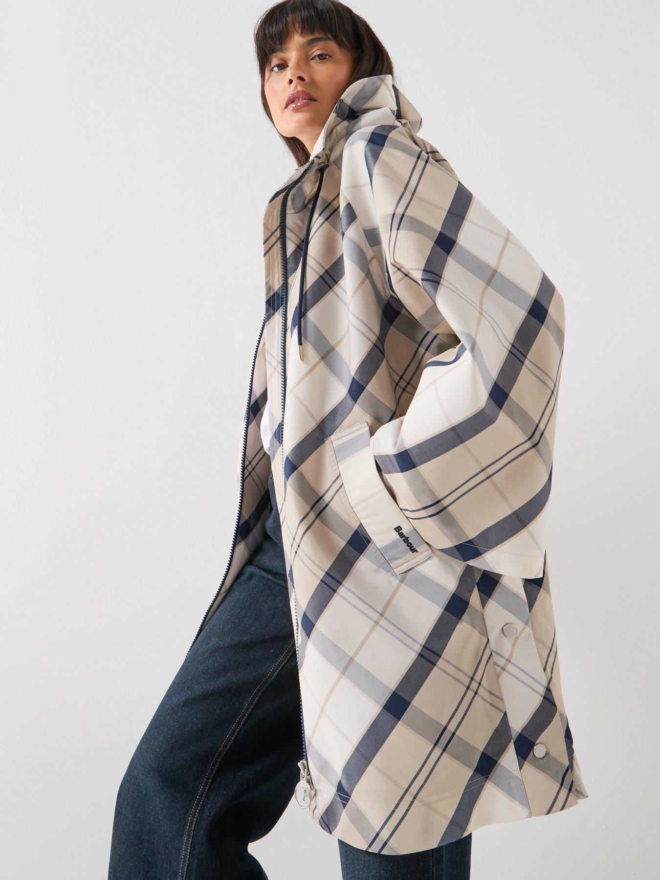 Image 6 of 6 of Barbour Kinsale Tartan Showerproof Cape - Navy