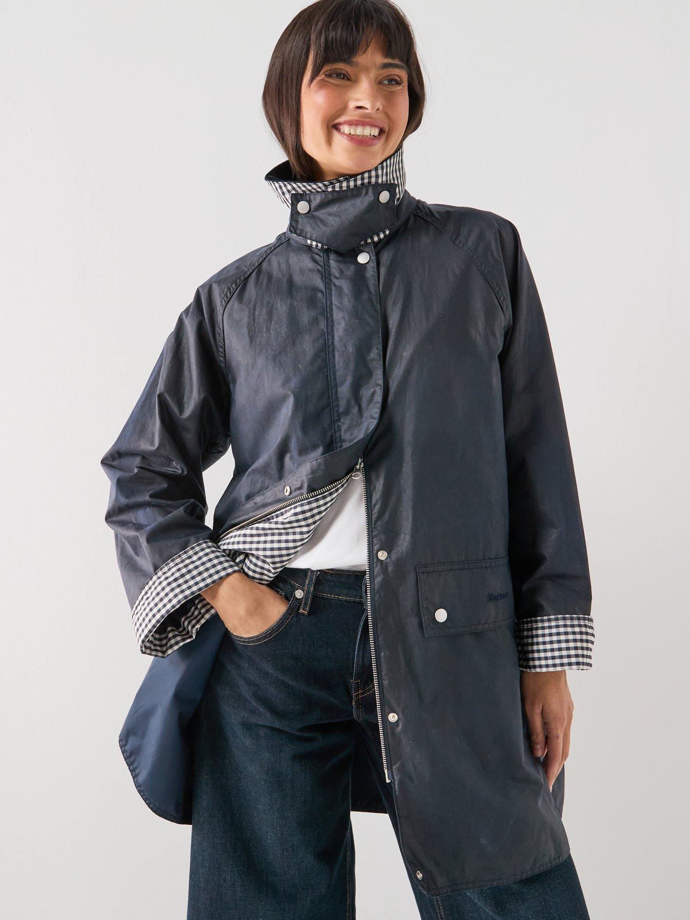 Barbour Wren Wax Jacket - Navy