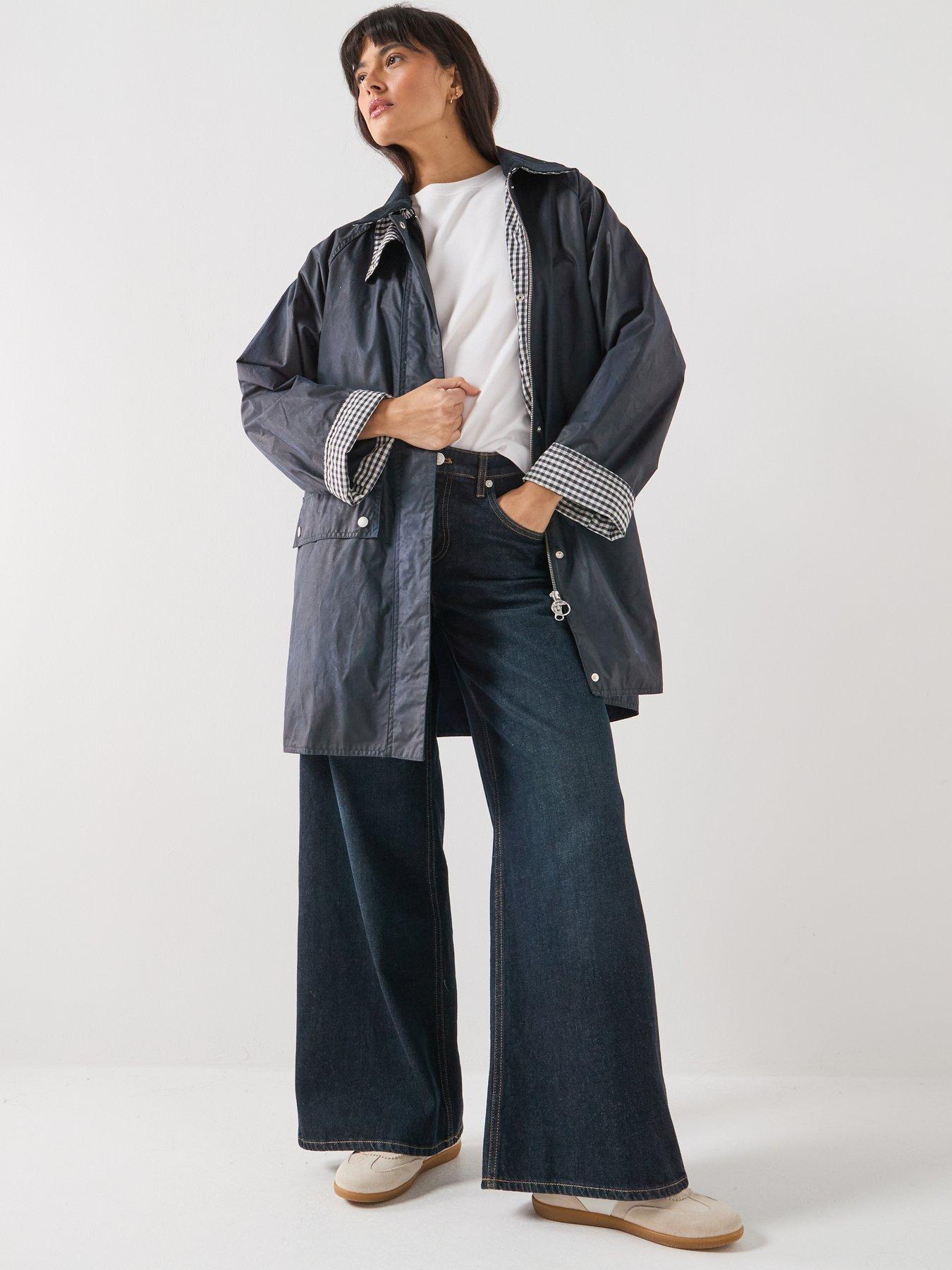Image 3 of 6 of Barbour Wren Wax Jacket - Navy