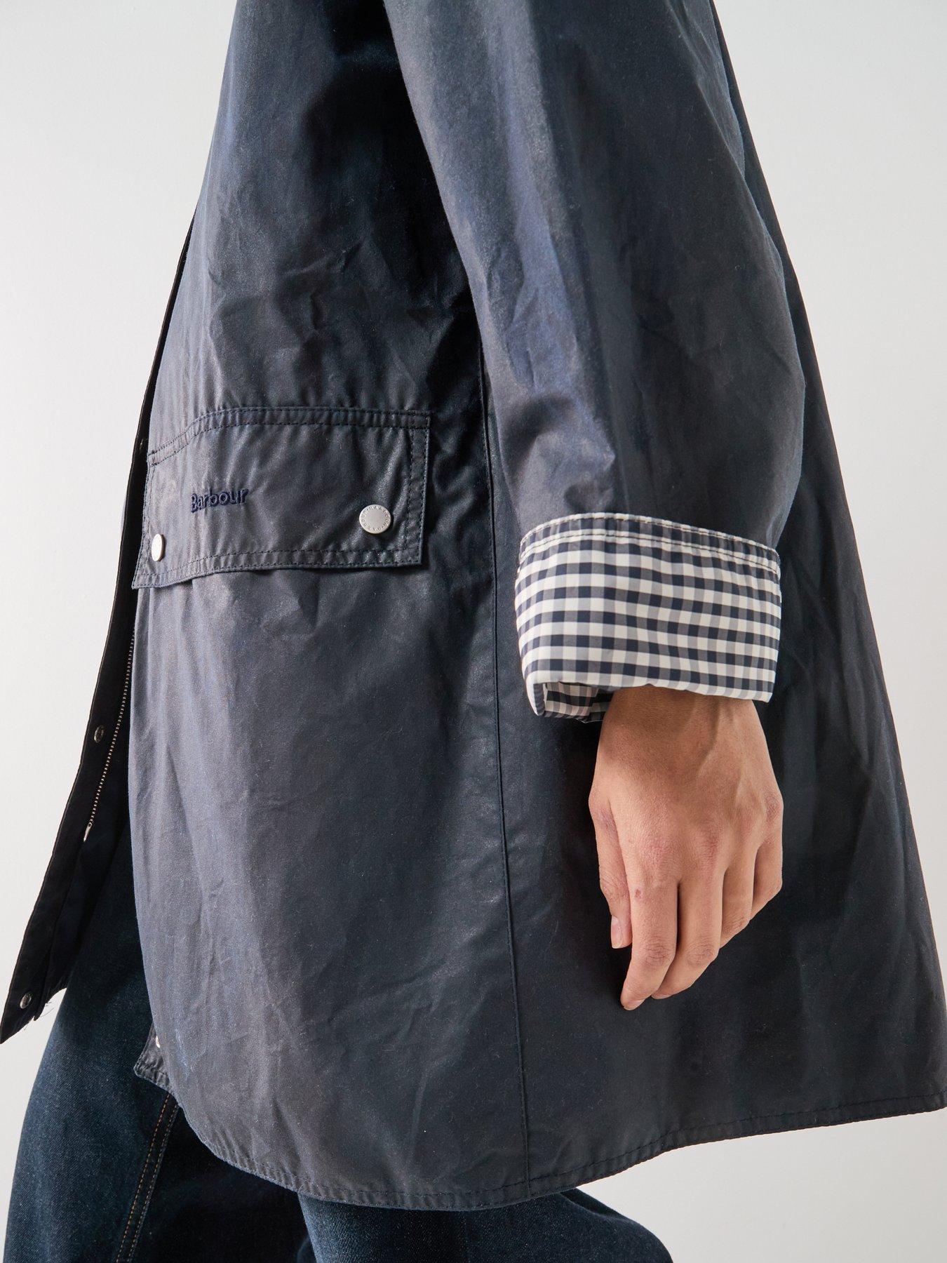 Image 4 of 6 of Barbour Wren Wax Jacket - Navy