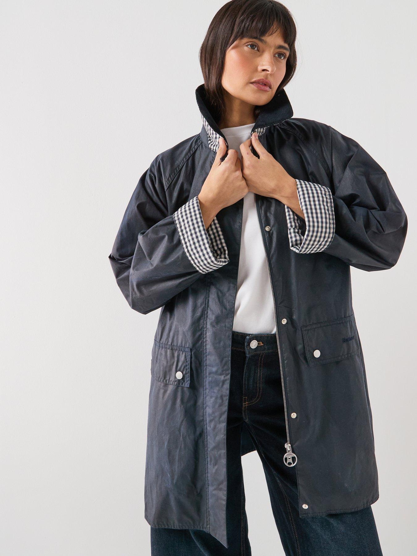 Image 6 of 6 of Barbour Wren Wax Jacket - Navy