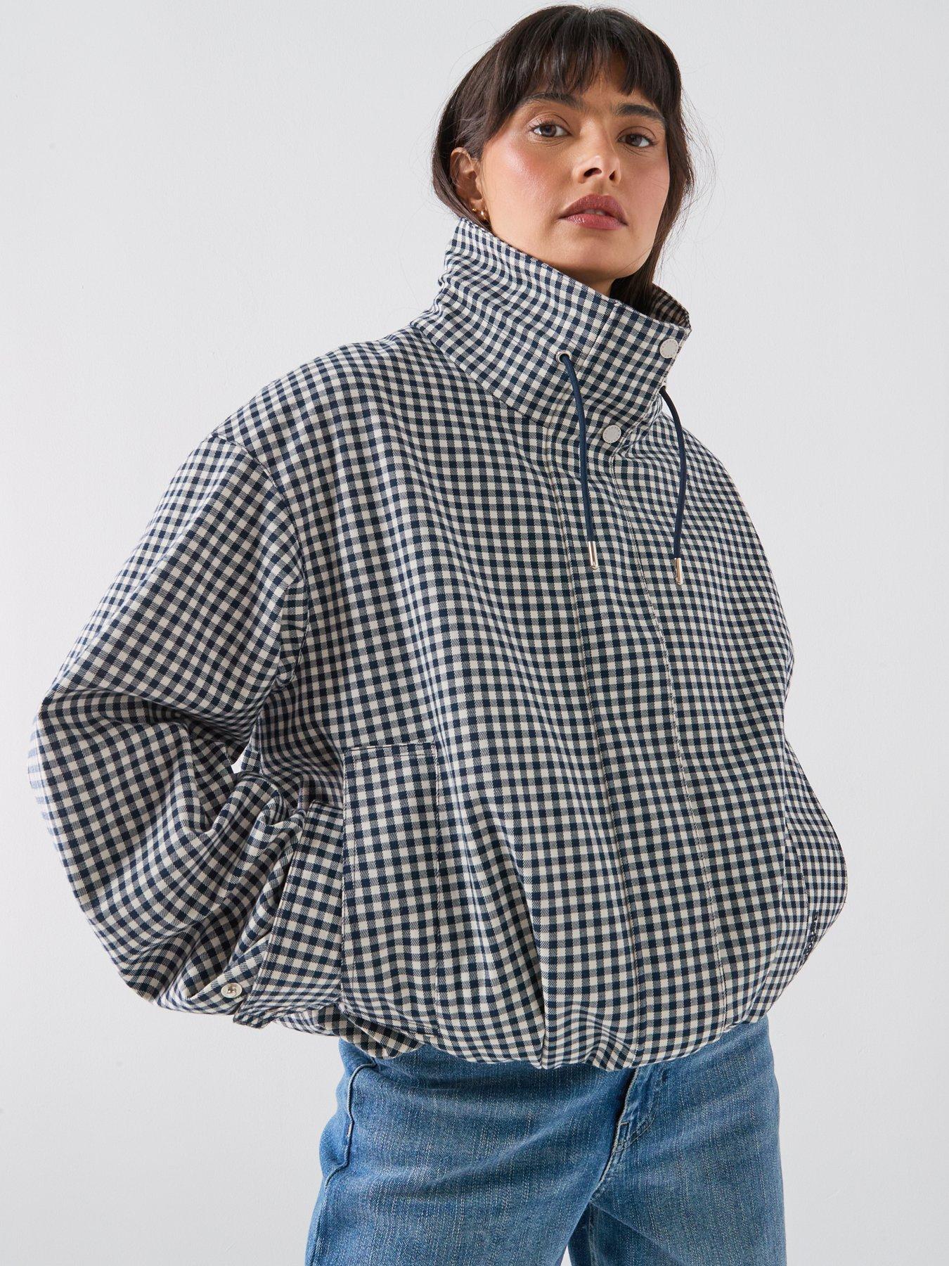 barbour-bronwyn-check-showerproof-jacket-navyoutfit