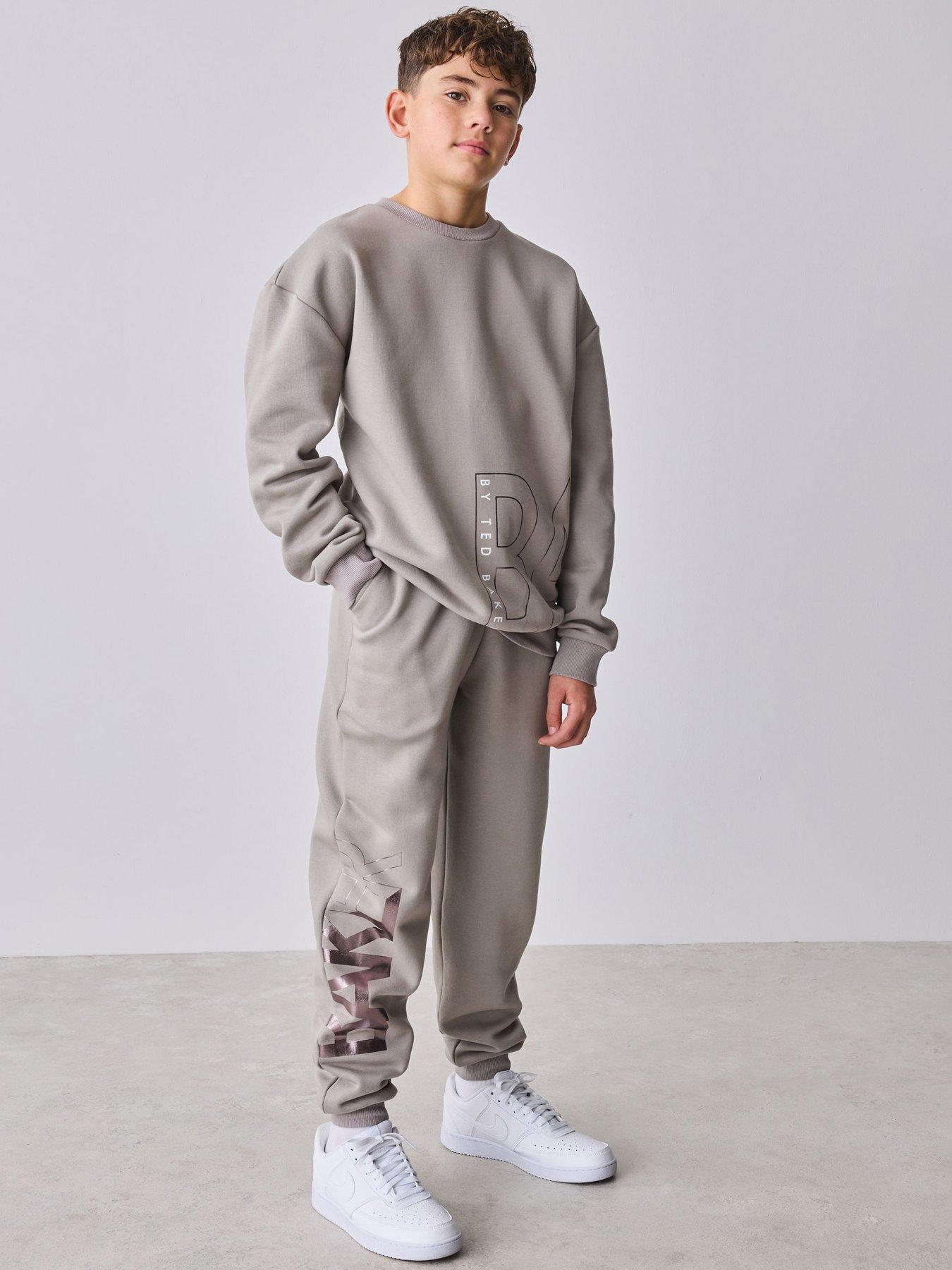 Ted Baker Older Boys 2 Piece Jogger Set - Grey