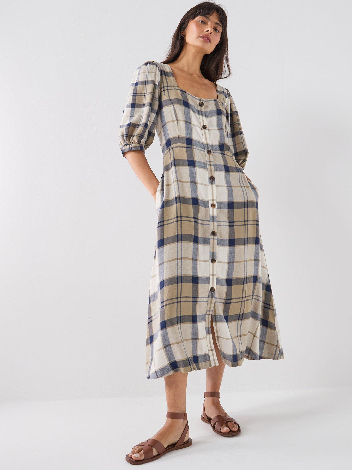 Image 1 of 6 of Barbour Ballina Midi Dress - Navy