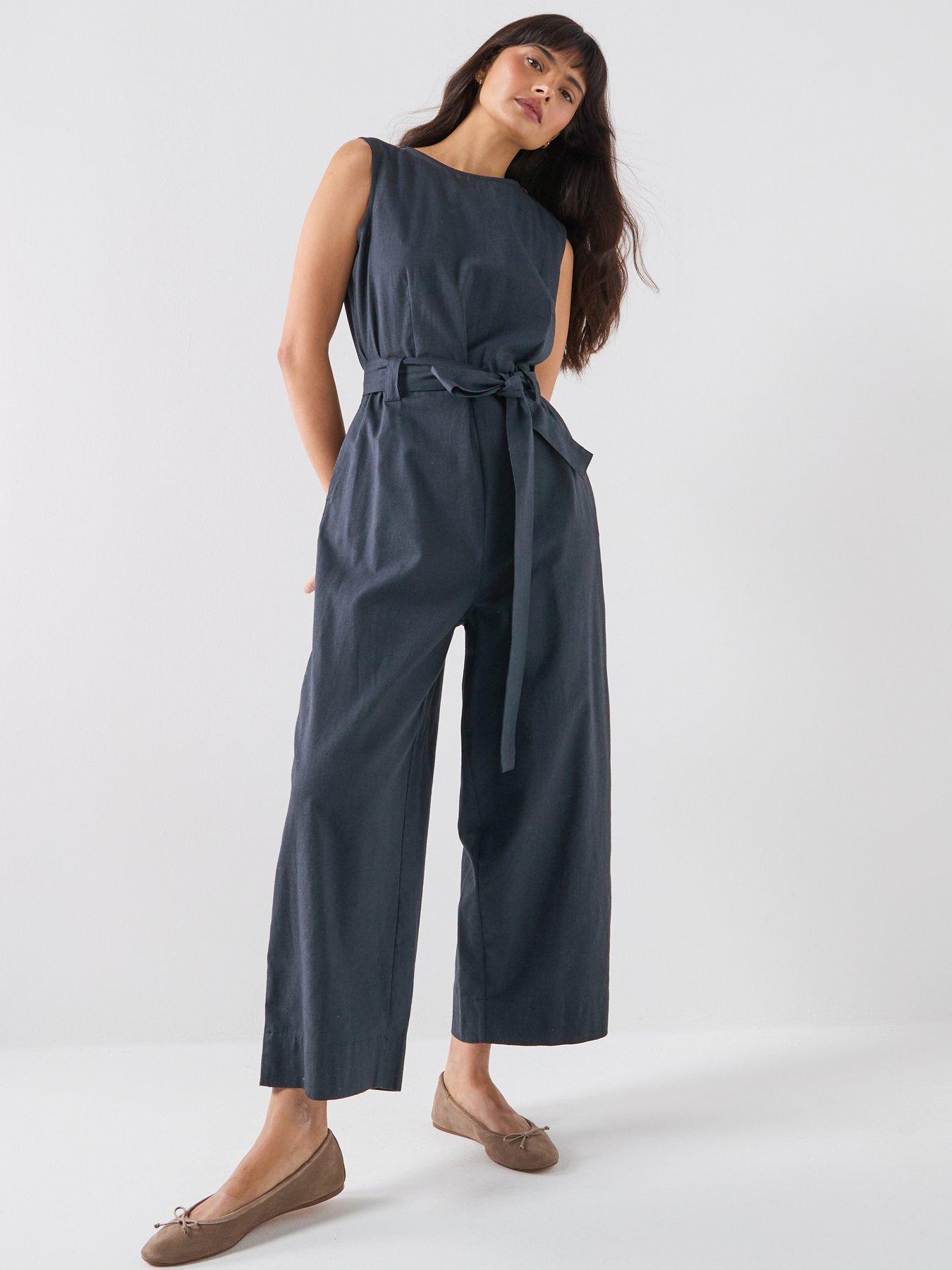 Image 1 of 6 of Barbour Gabby Jumpsuit - Navy