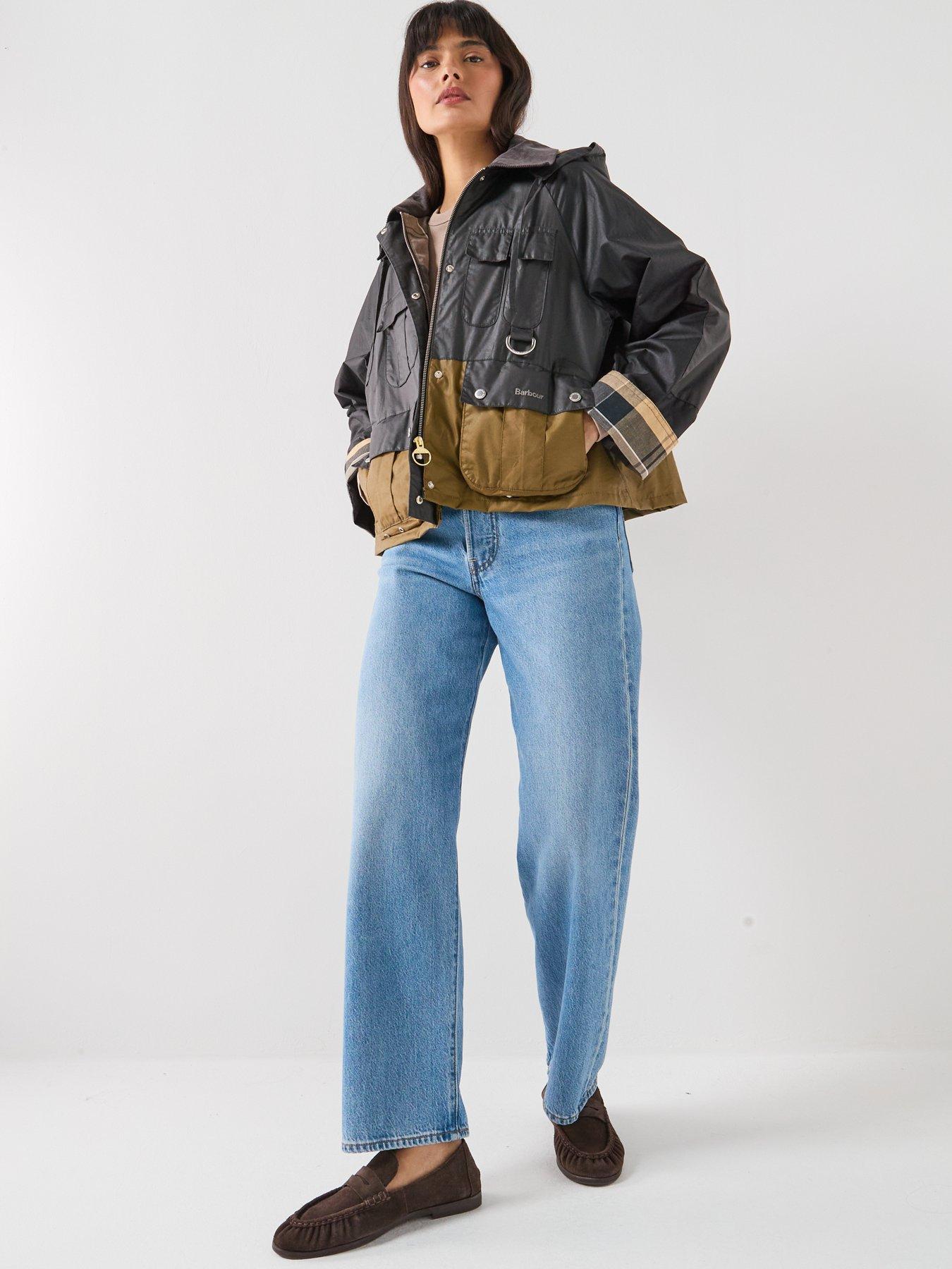 Image 3 of 6 of Barbour Liza Wax Jacket - Black/Sand