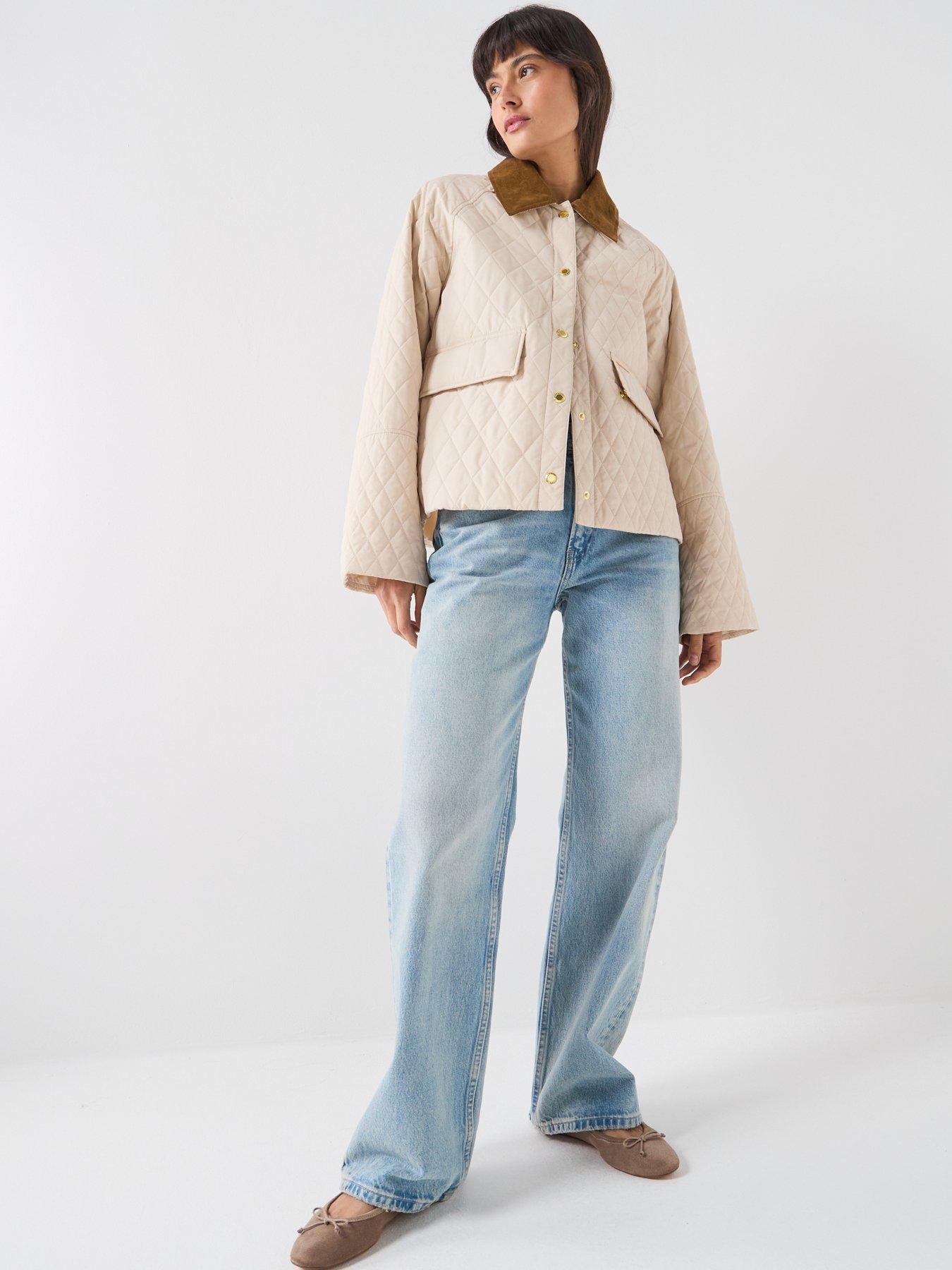 Image 3 of 5 of Barbour Kirkby Quilted Jacket - Cream