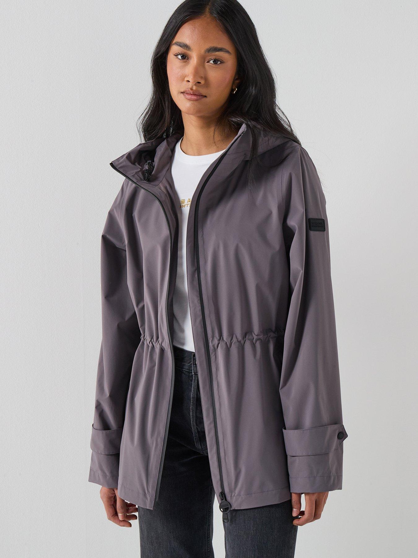 Barbour International B.intl Short Kyra Waterproof Jacket - Grey