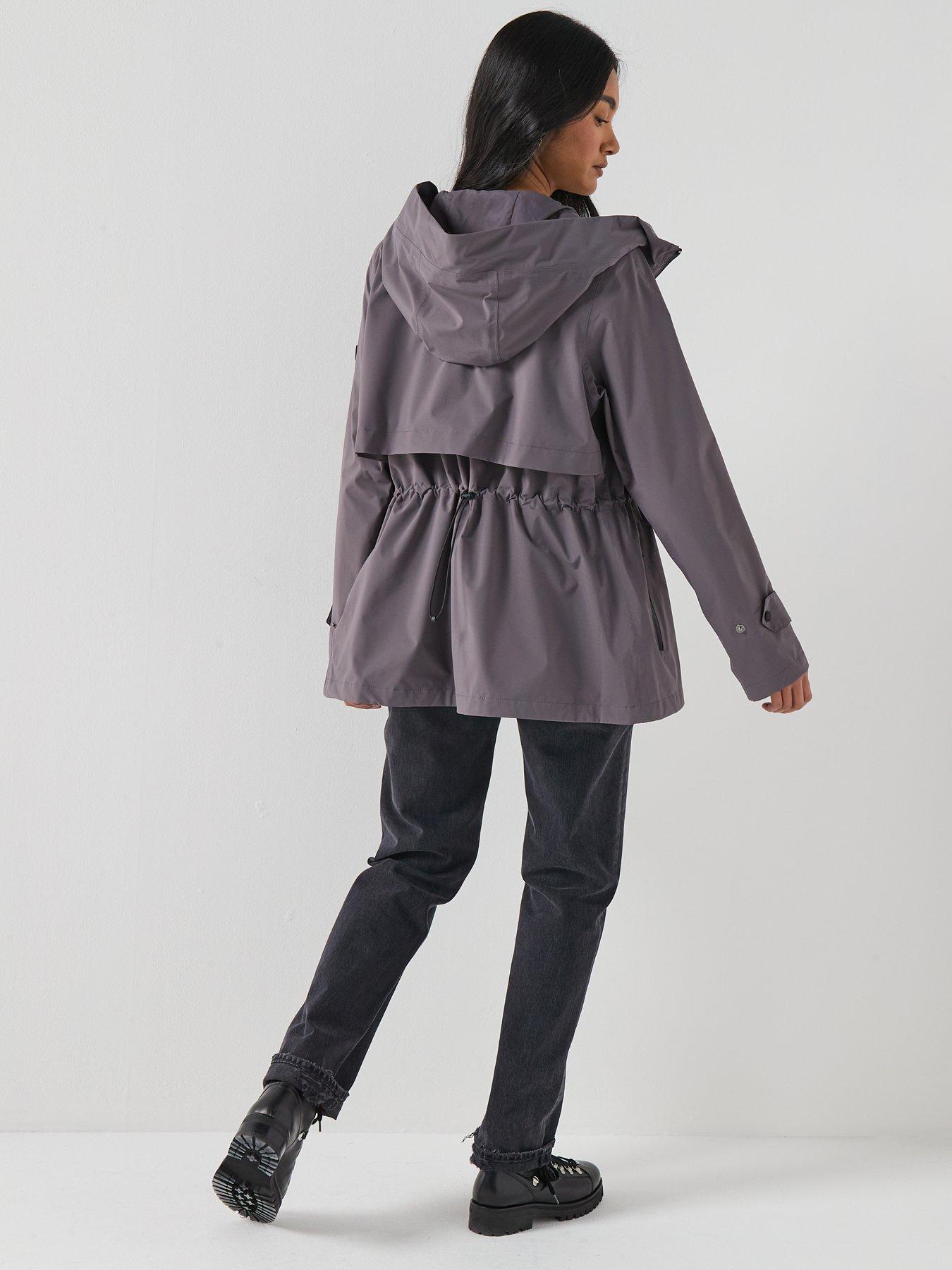 Image 2 of 6 of Barbour International B.intl Short Kyra Waterproof Jacket - Grey