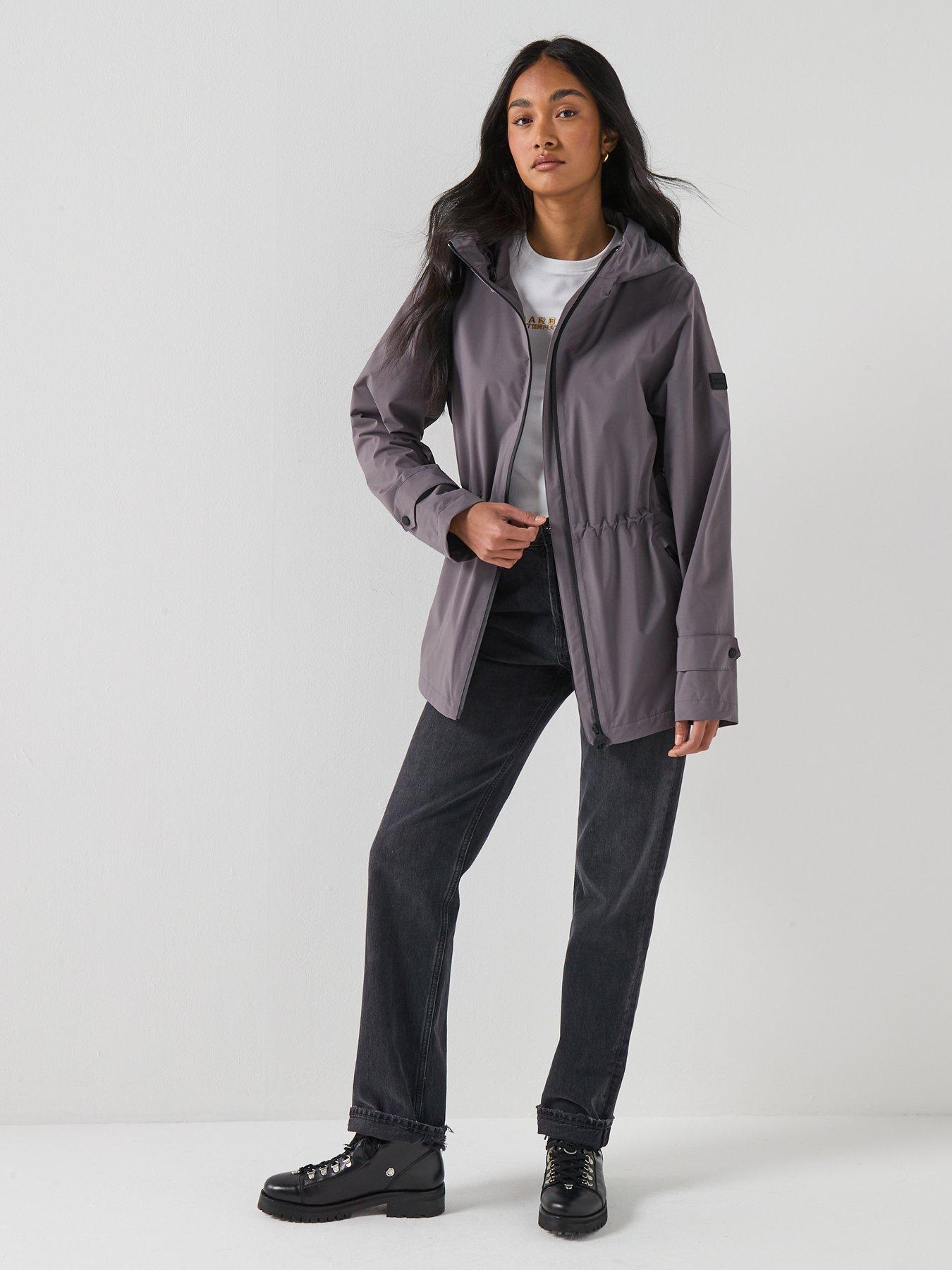 Image 3 of 6 of Barbour International B.intl Short Kyra Waterproof Jacket - Grey