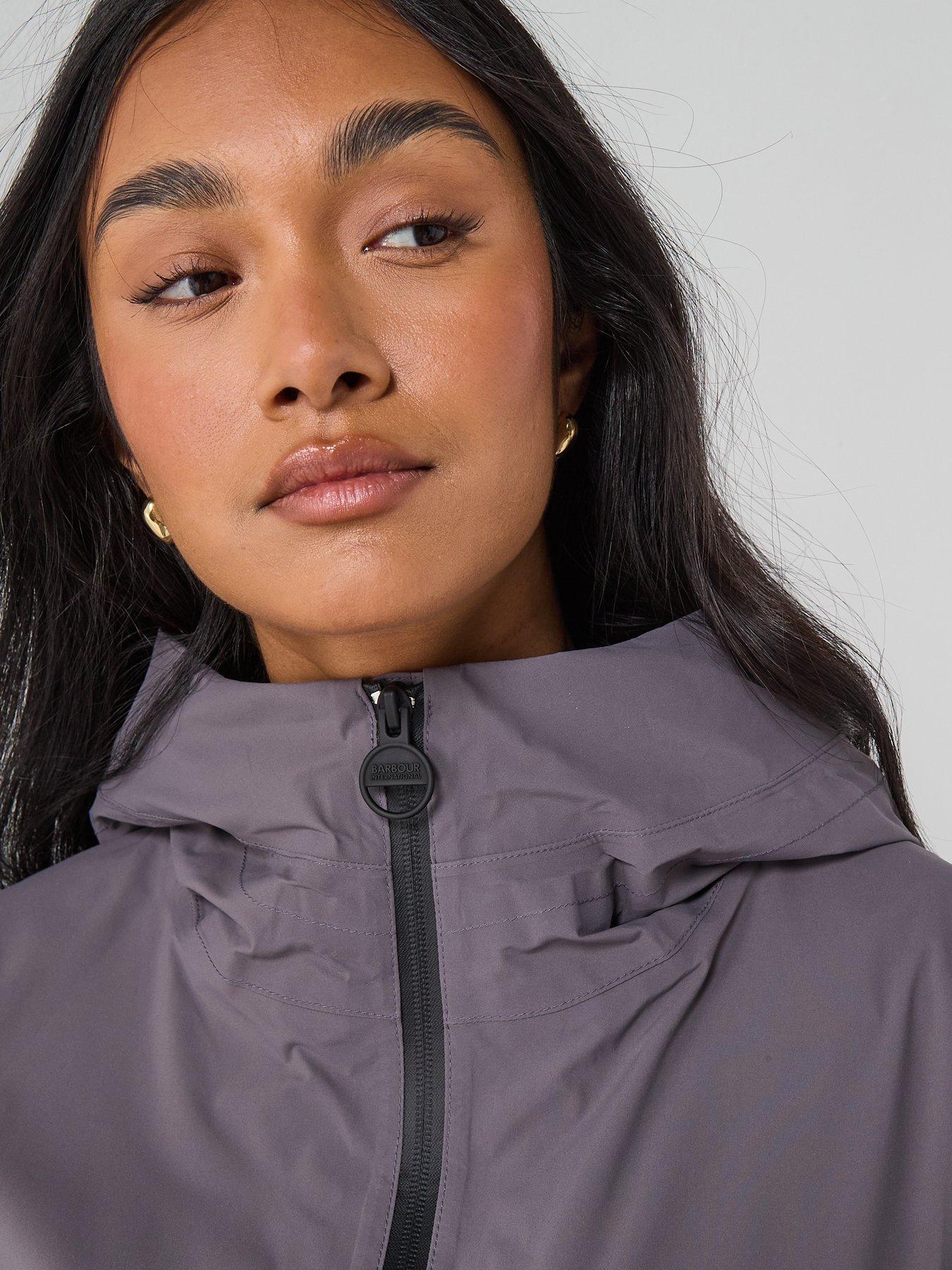 Image 4 of 6 of Barbour International B.intl Short Kyra Waterproof Jacket - Grey